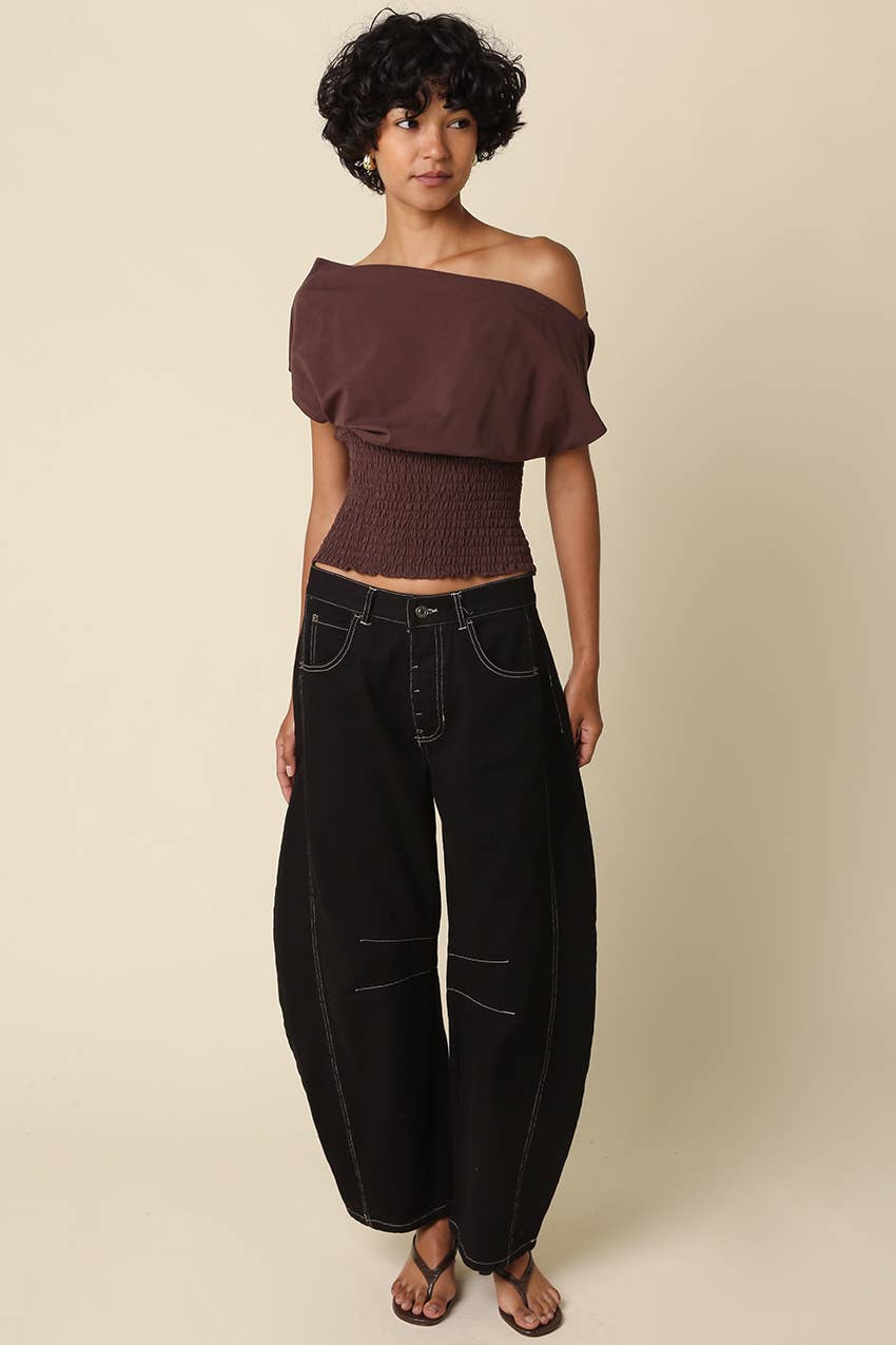 Janey Off Shoulder Smocked Top