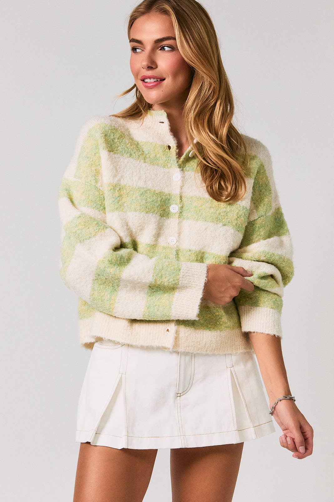 Sage & Sweet Striped Cardigan