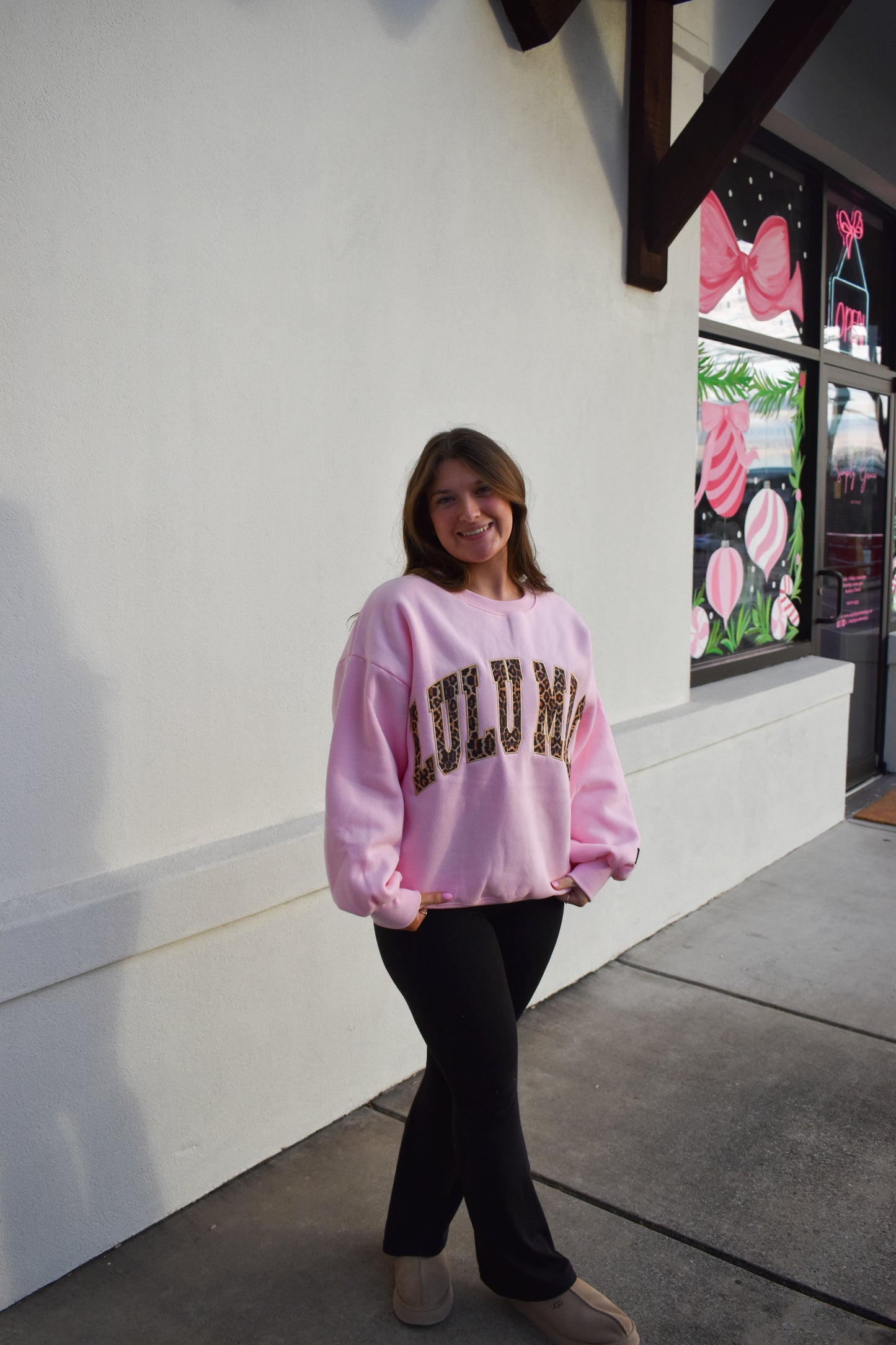 Leopard Lulu Mac Pink Sweatshirt