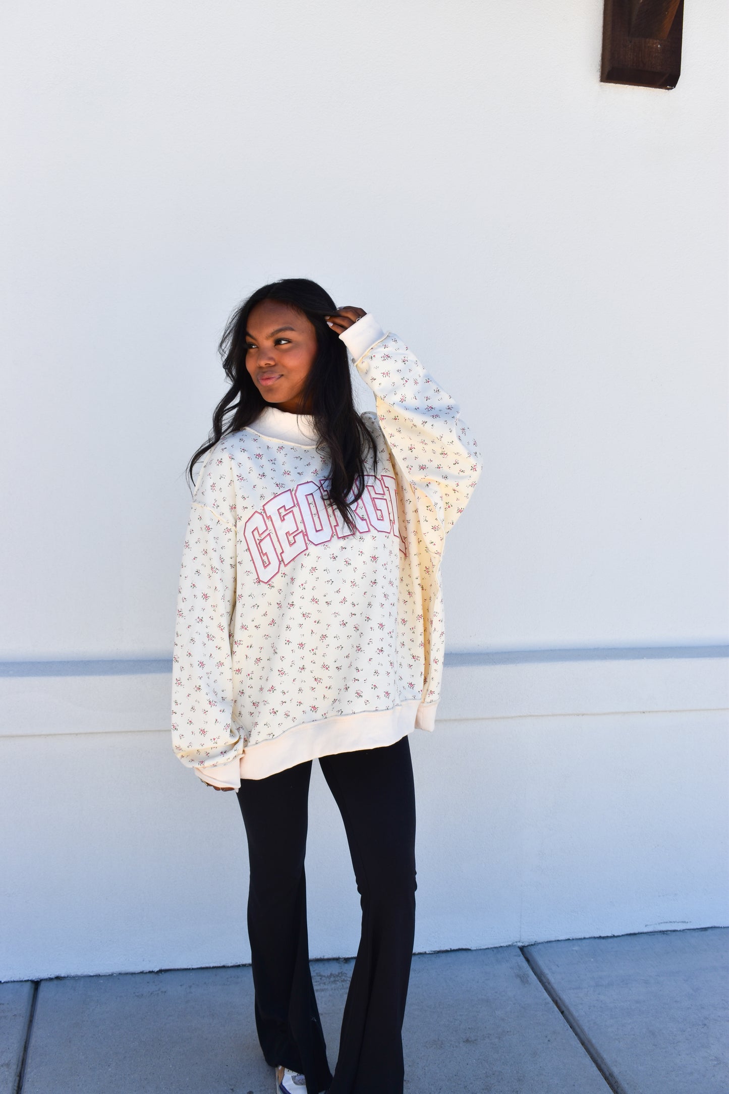 Floral Georgia Mockneck