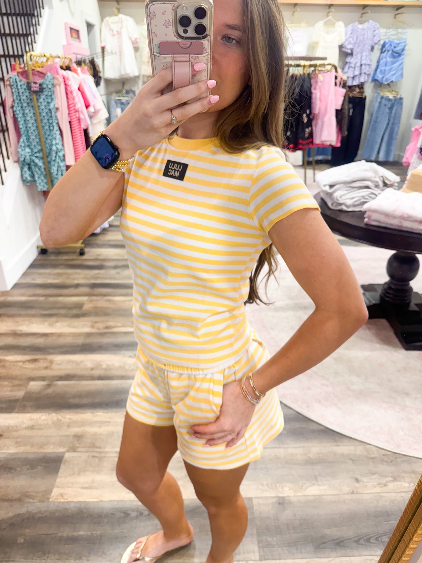 Stripe Shorts: Yellow