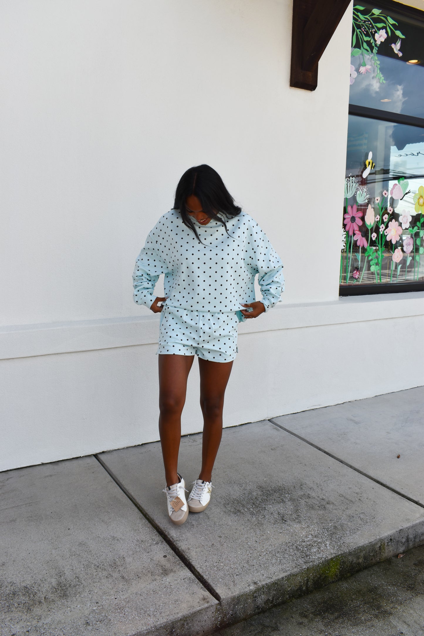Blue Polka Dot Shorts