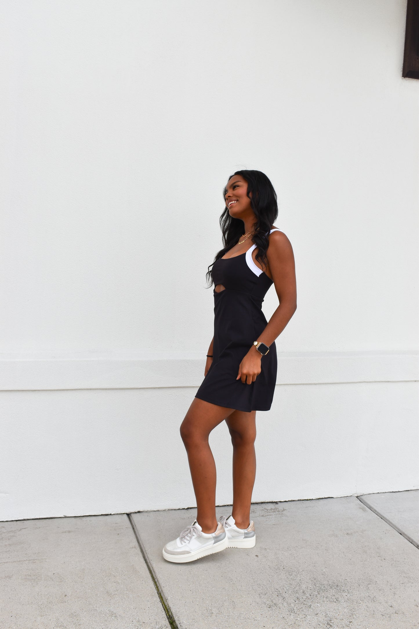 Sculpted Cutout Exercise Dress