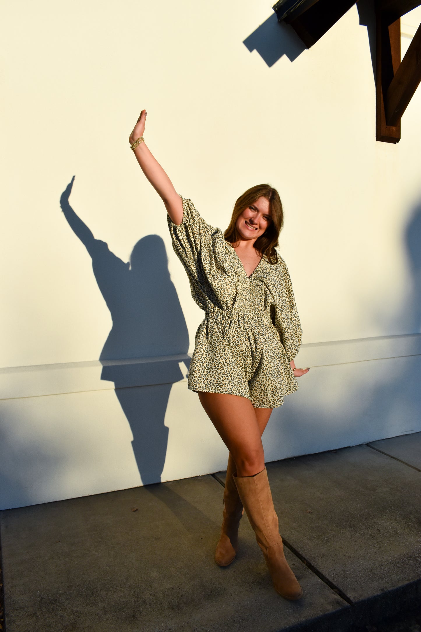 Leopard V-Neck Romper