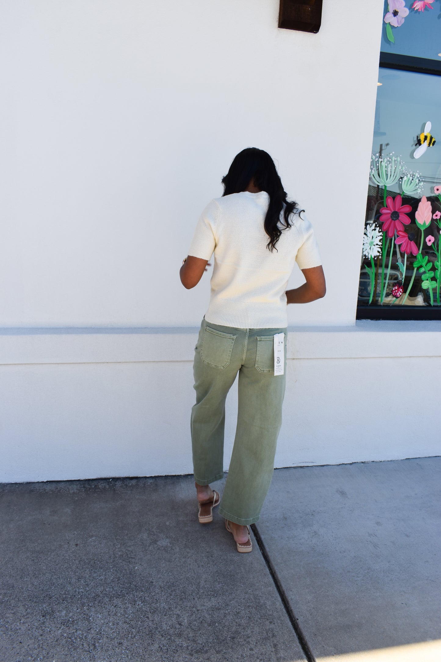 Classic White Short Sleeve Sweater