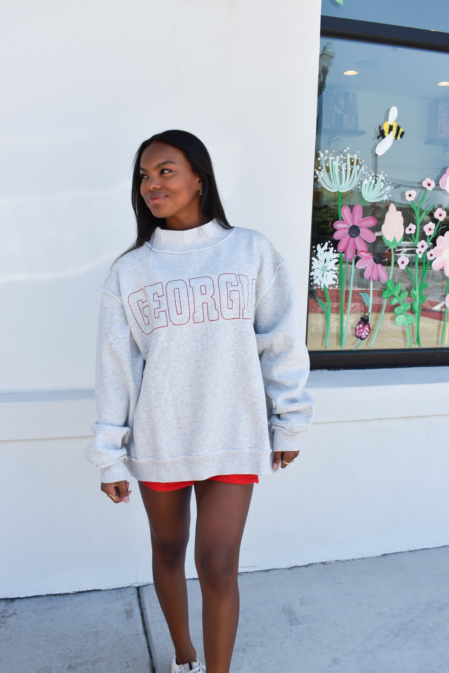 Georgia Stitched Detail Mockneck