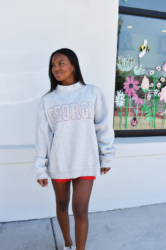 Georgia Stitched Detail Mockneck