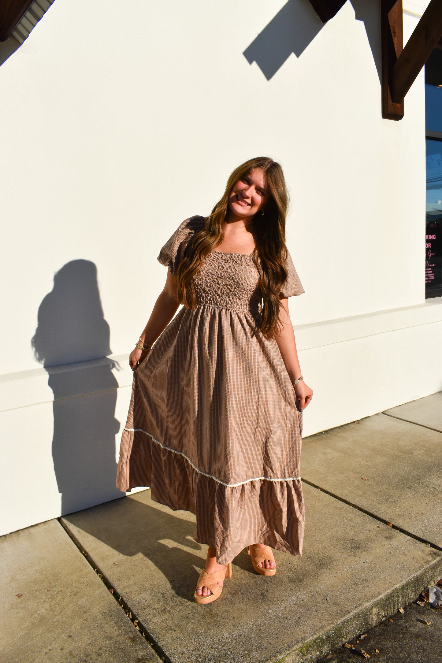 Amber Smocked Bubble Maxi Dress