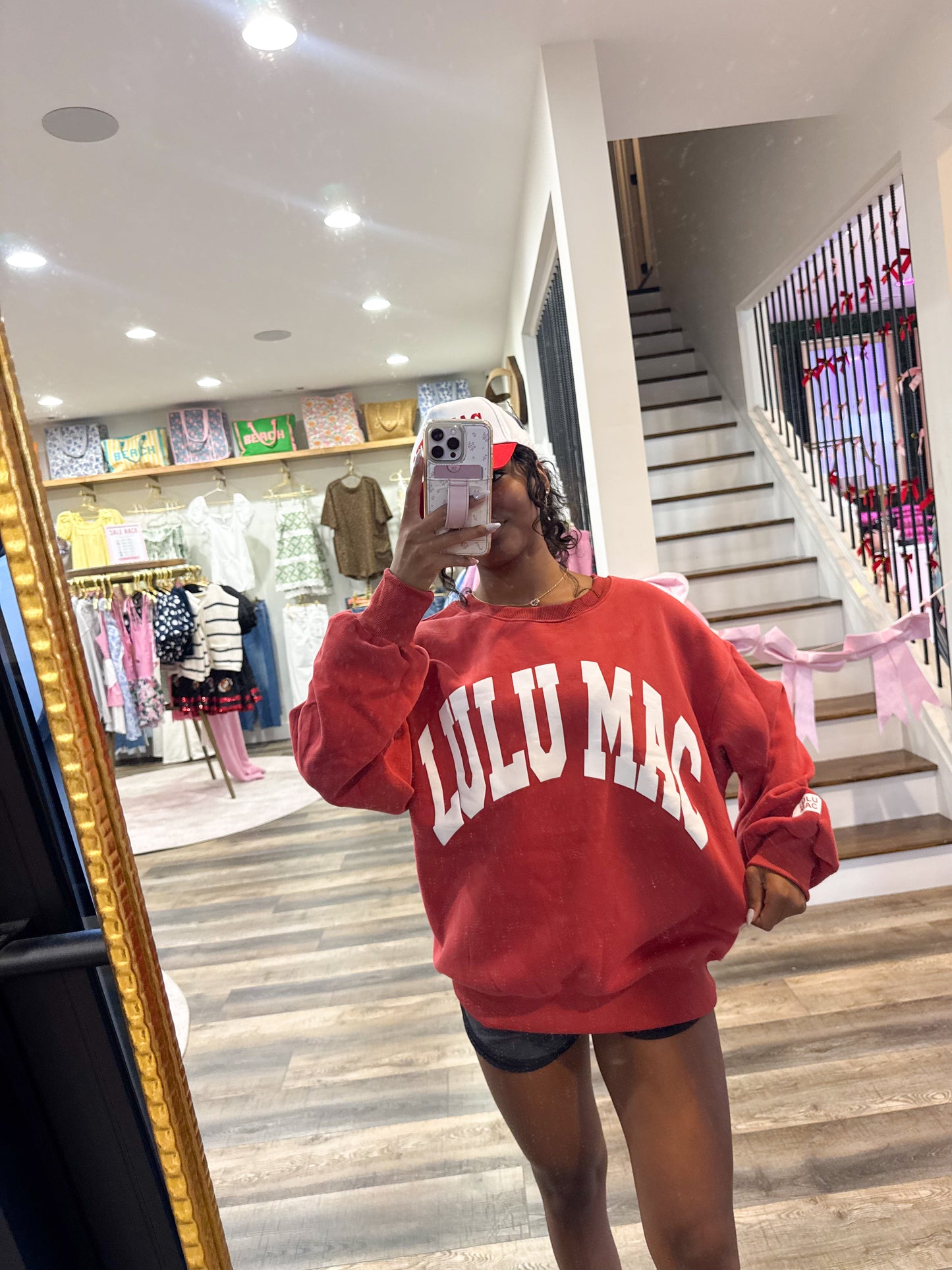 Lulu Mac Sweatshirt Crimson/White