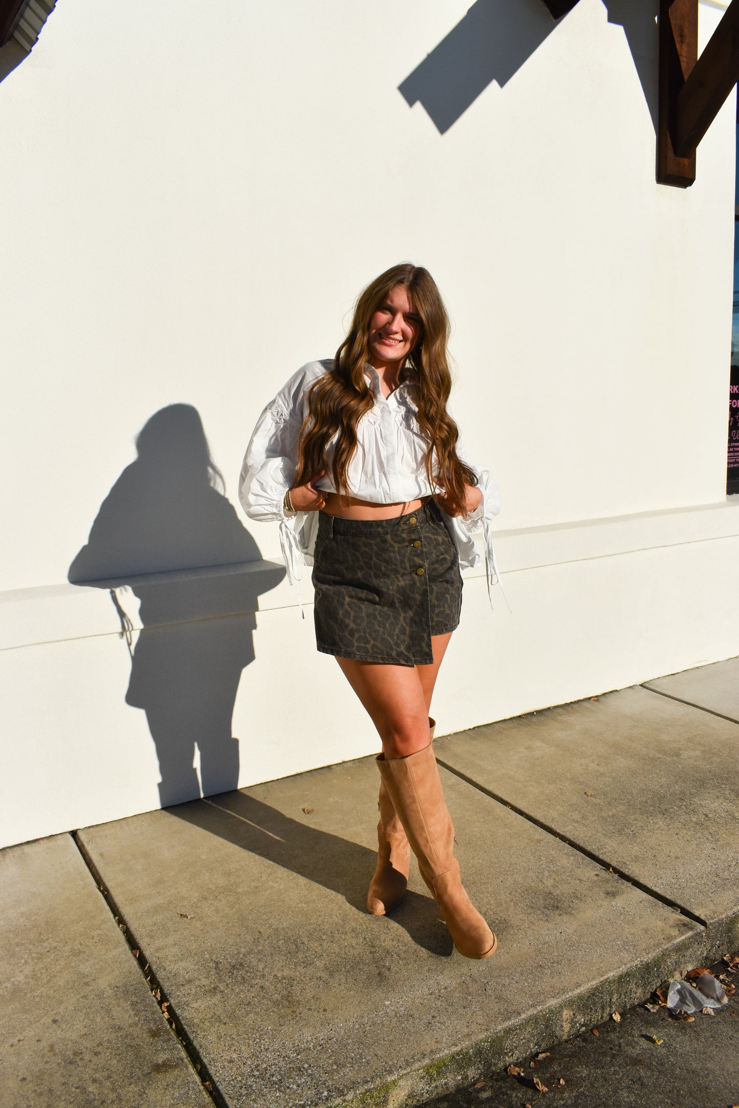 Leopard Print Skort