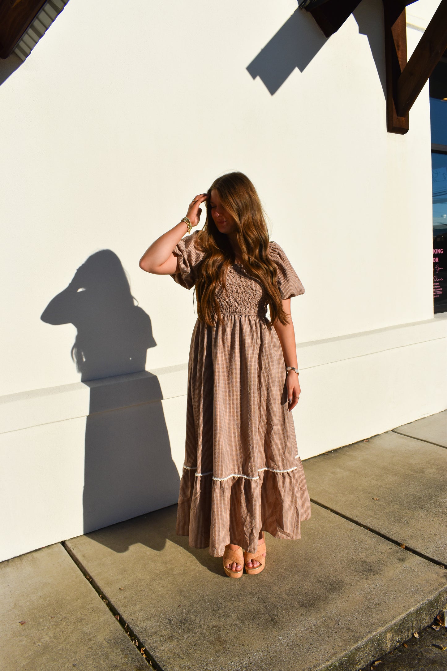 Amber Smocked Bubble Maxi Dress