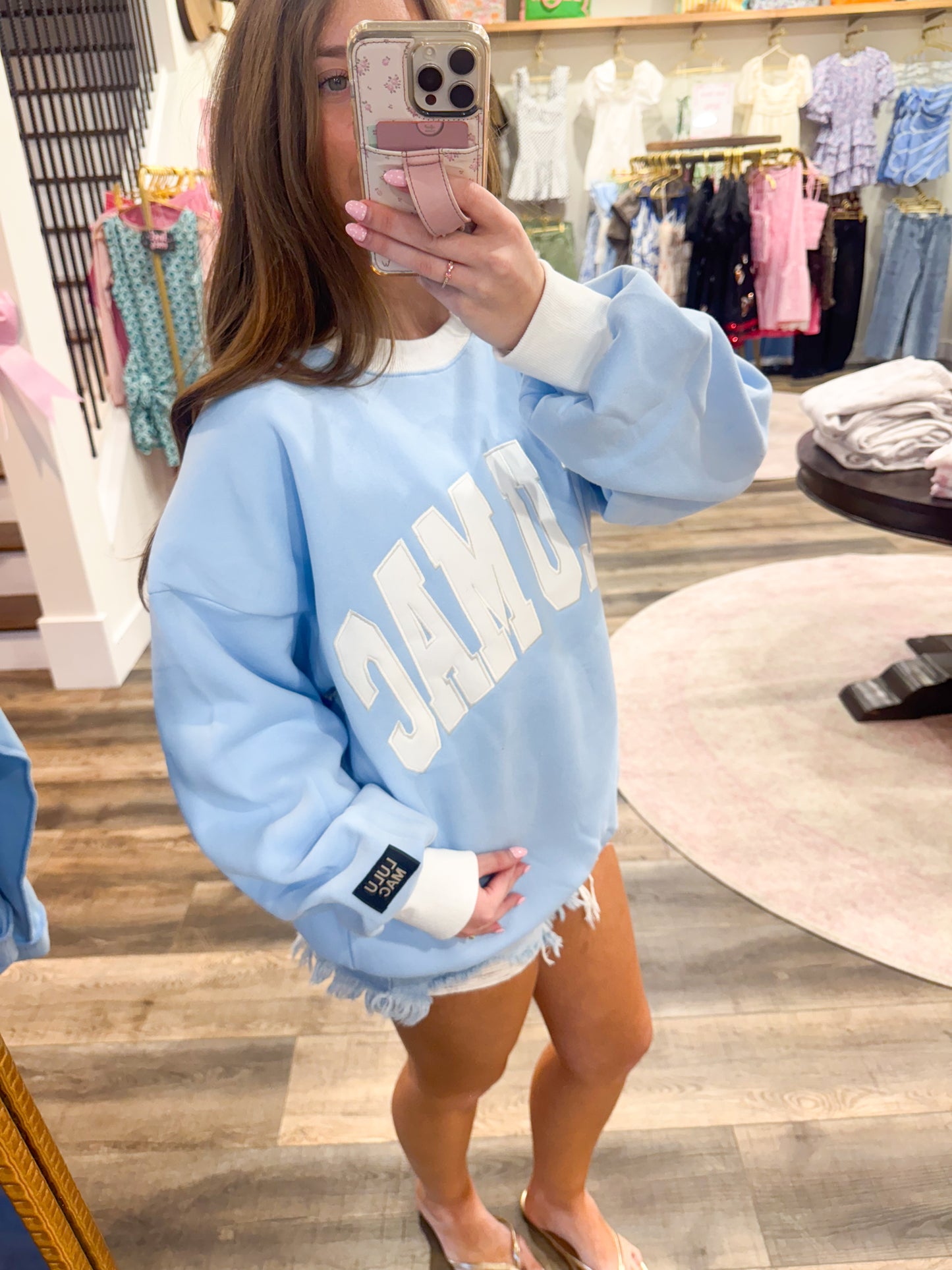 Lulu Mac Color Block: Light Blue/White