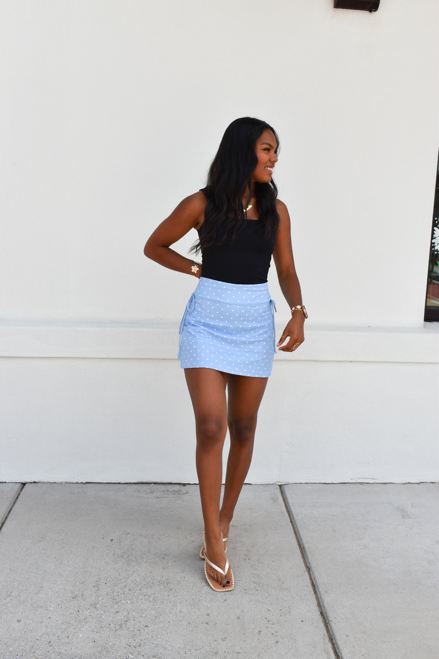 Polka Dot Skirt W/ Bow Ties