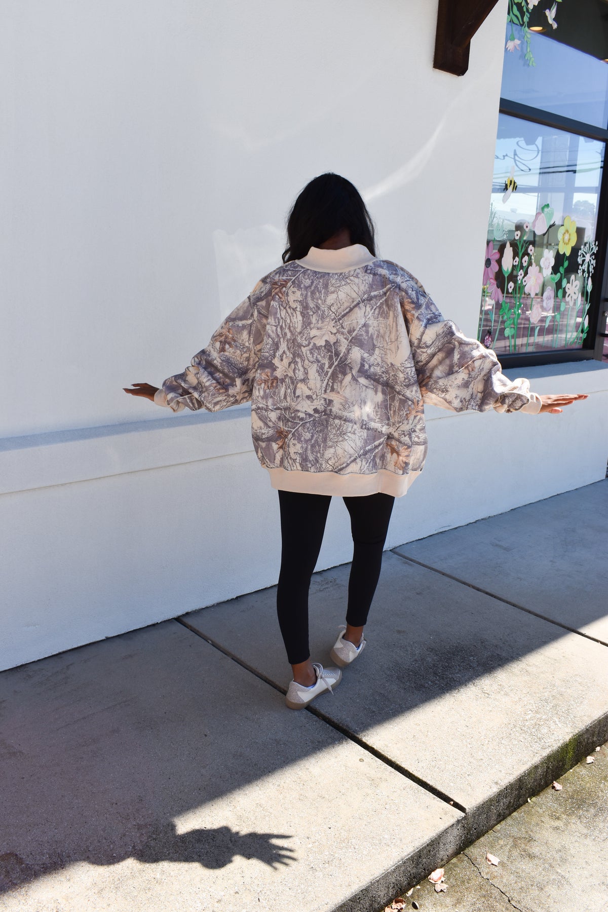 Camo Appliqué Embroidery Mockneck