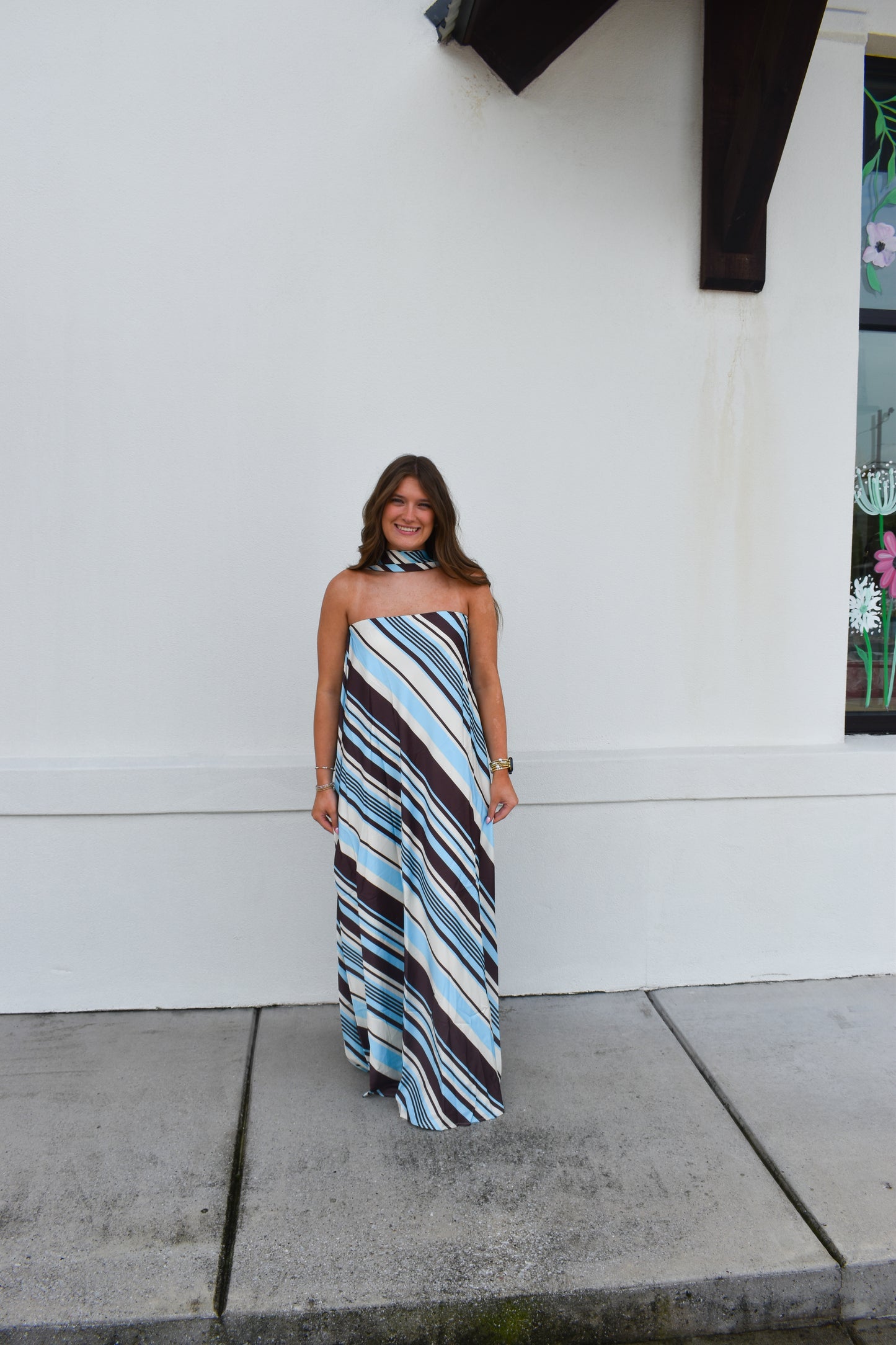 The Riviera Stripe Maxi Dress