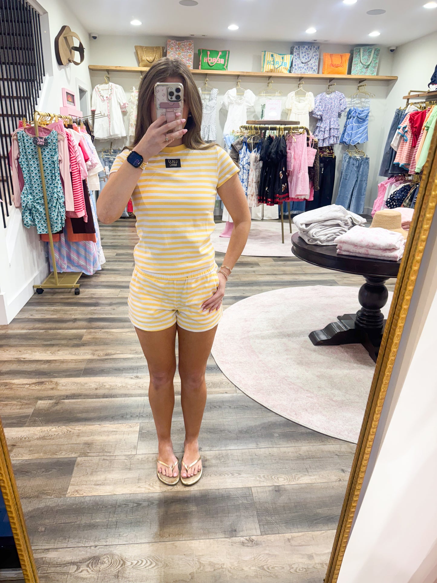 Stripe Shorts: Yellow