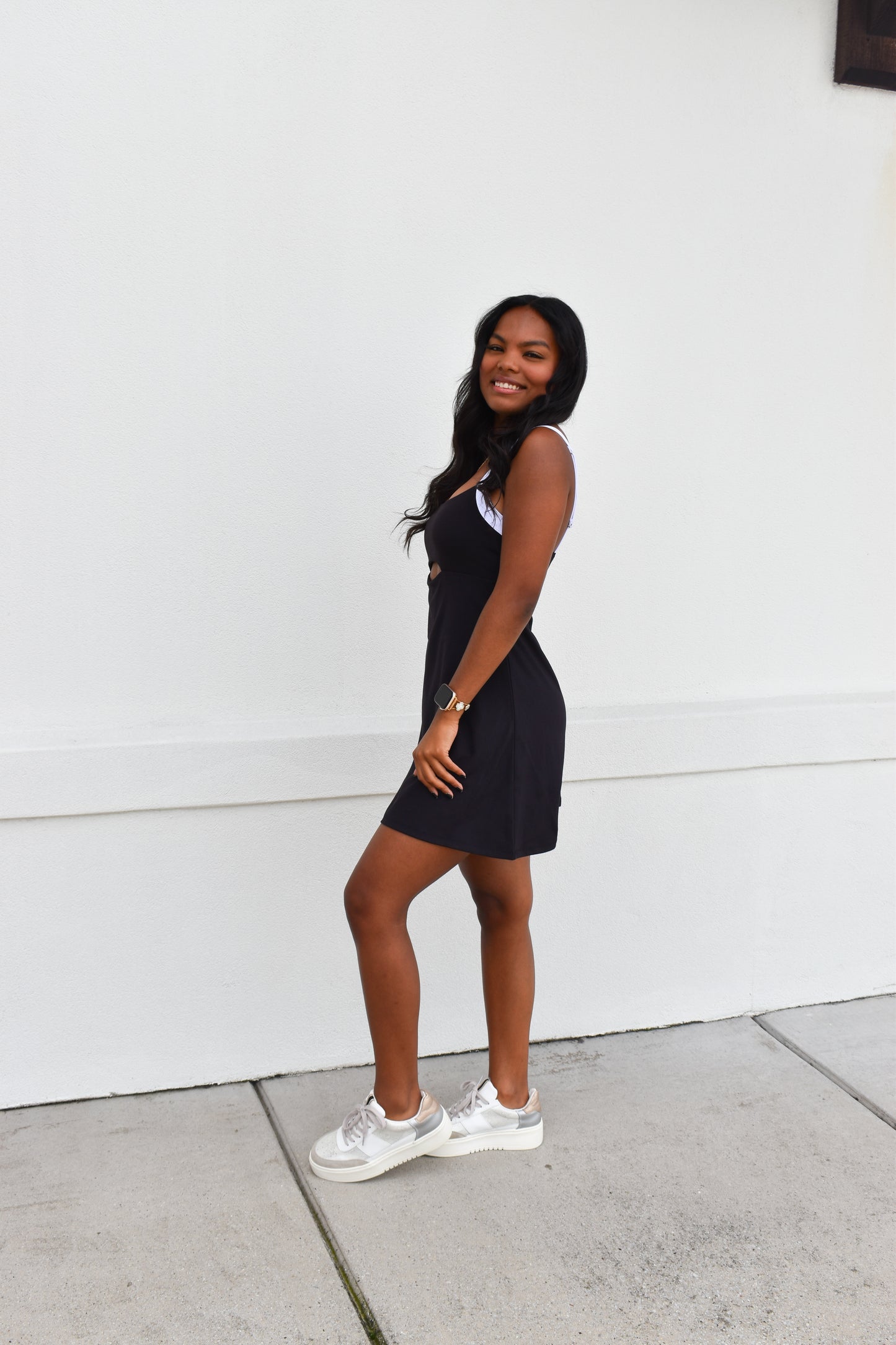 Sculpted Cutout Exercise Dress