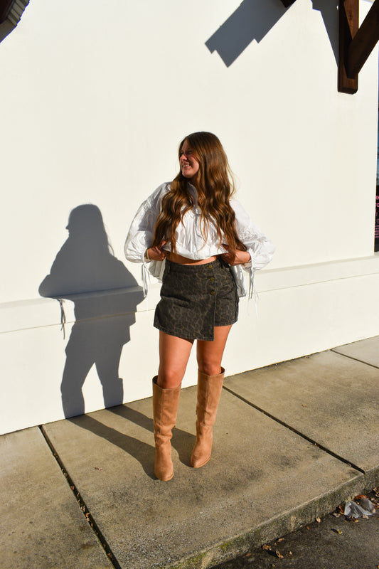 Leopard Print Skort