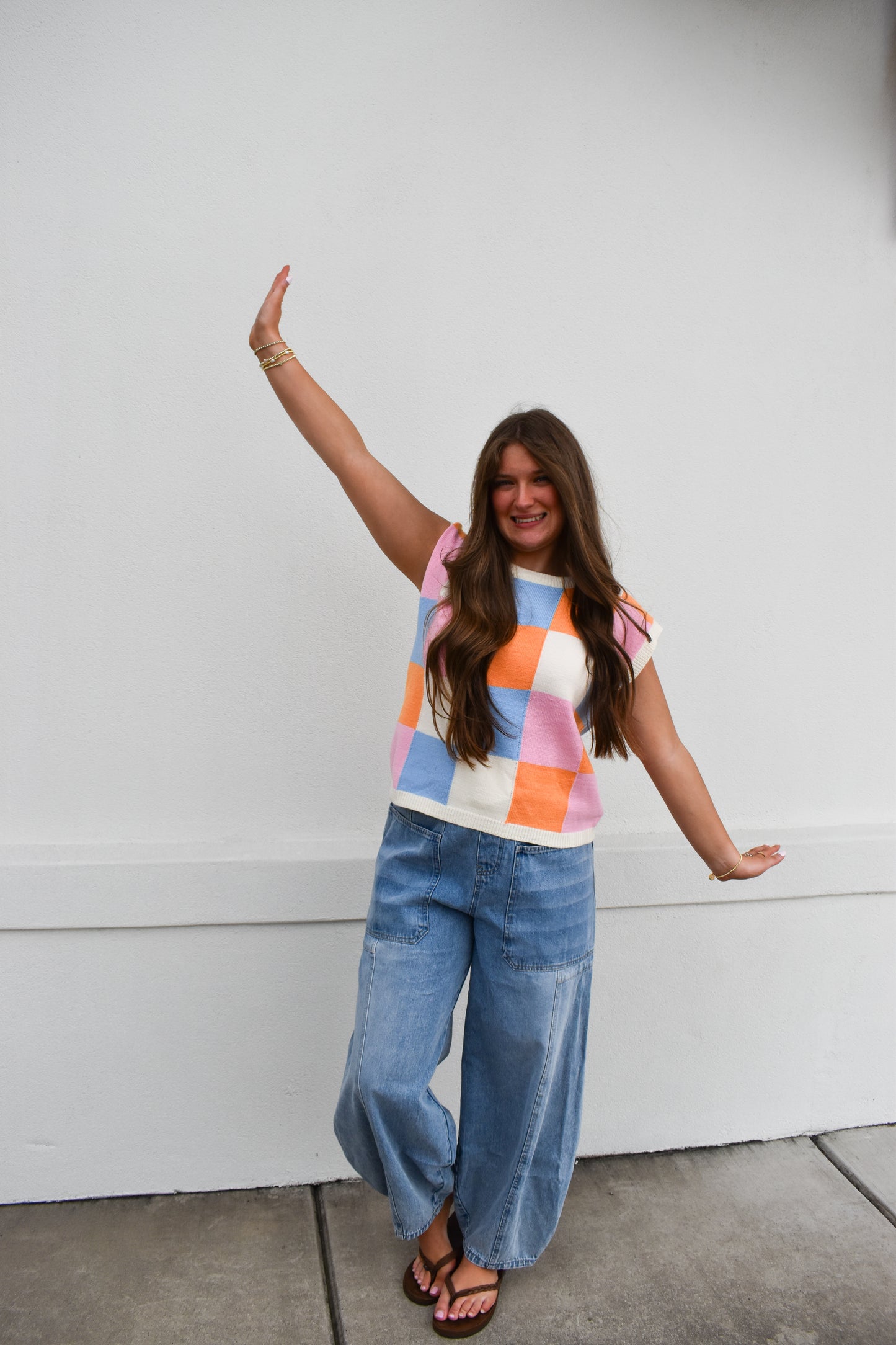 Checkered Sweater Vest