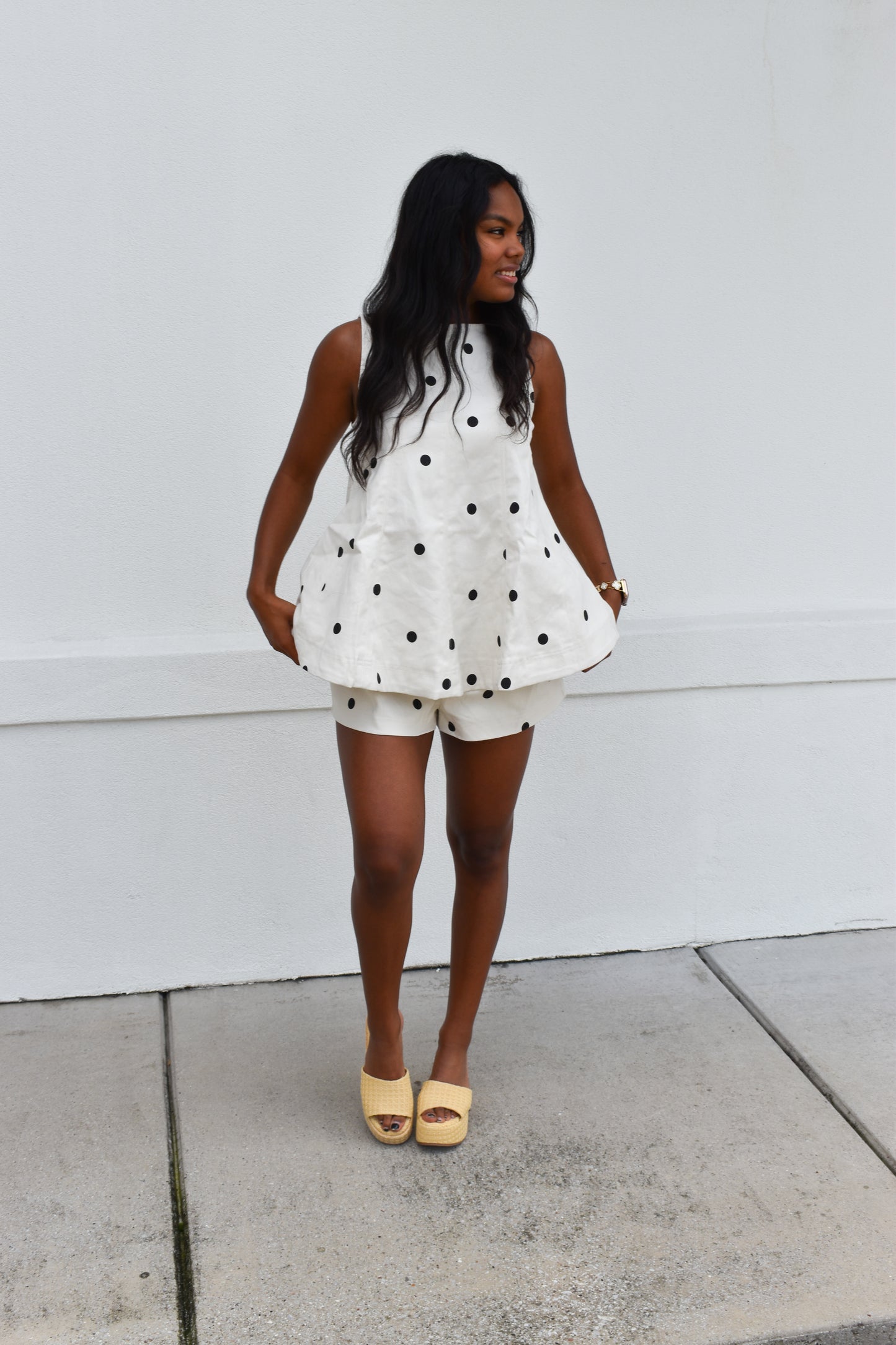 Sally Polka Dot Denim Set
