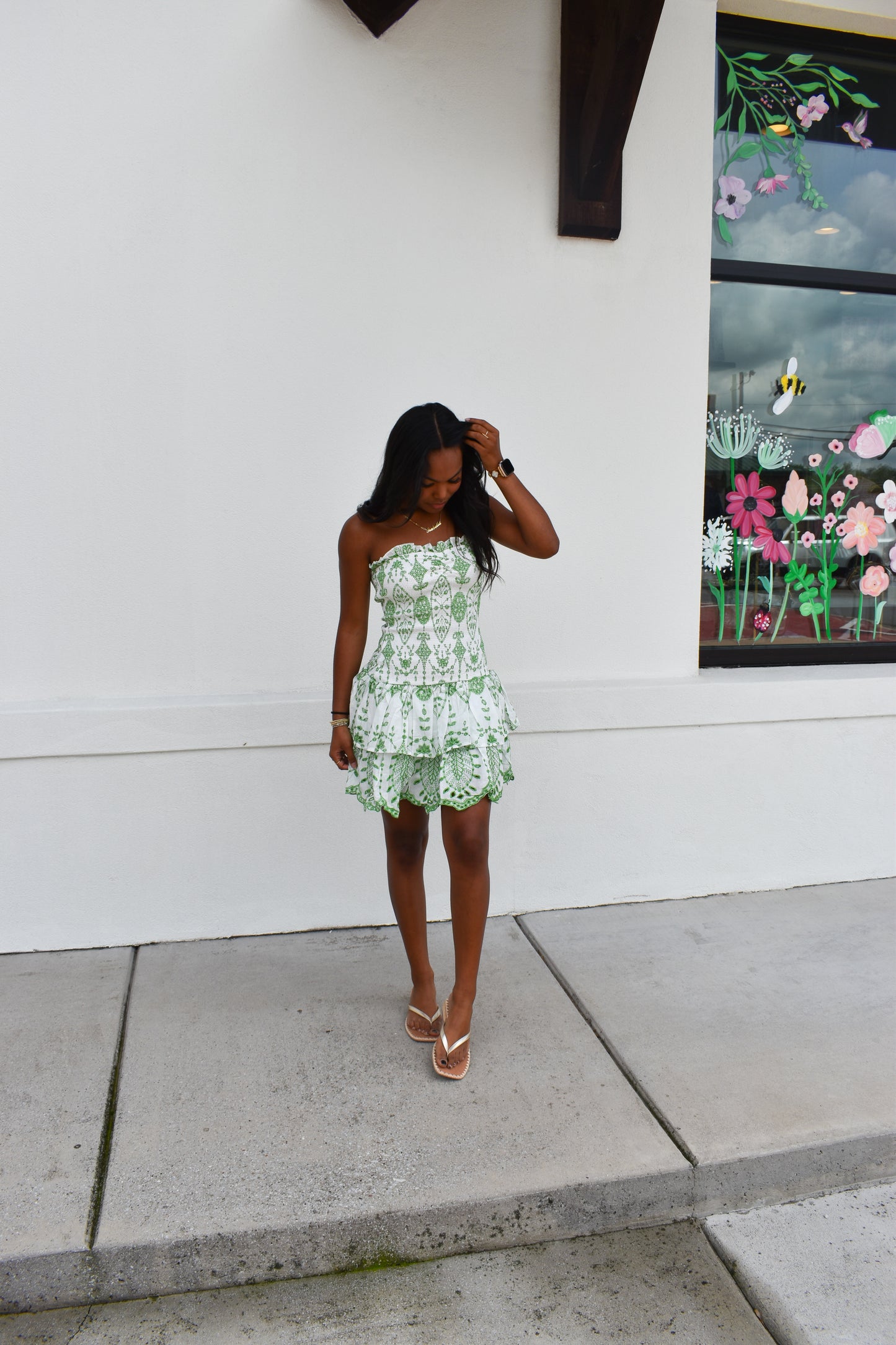 Lola Smocked Ruffle Mini Dress