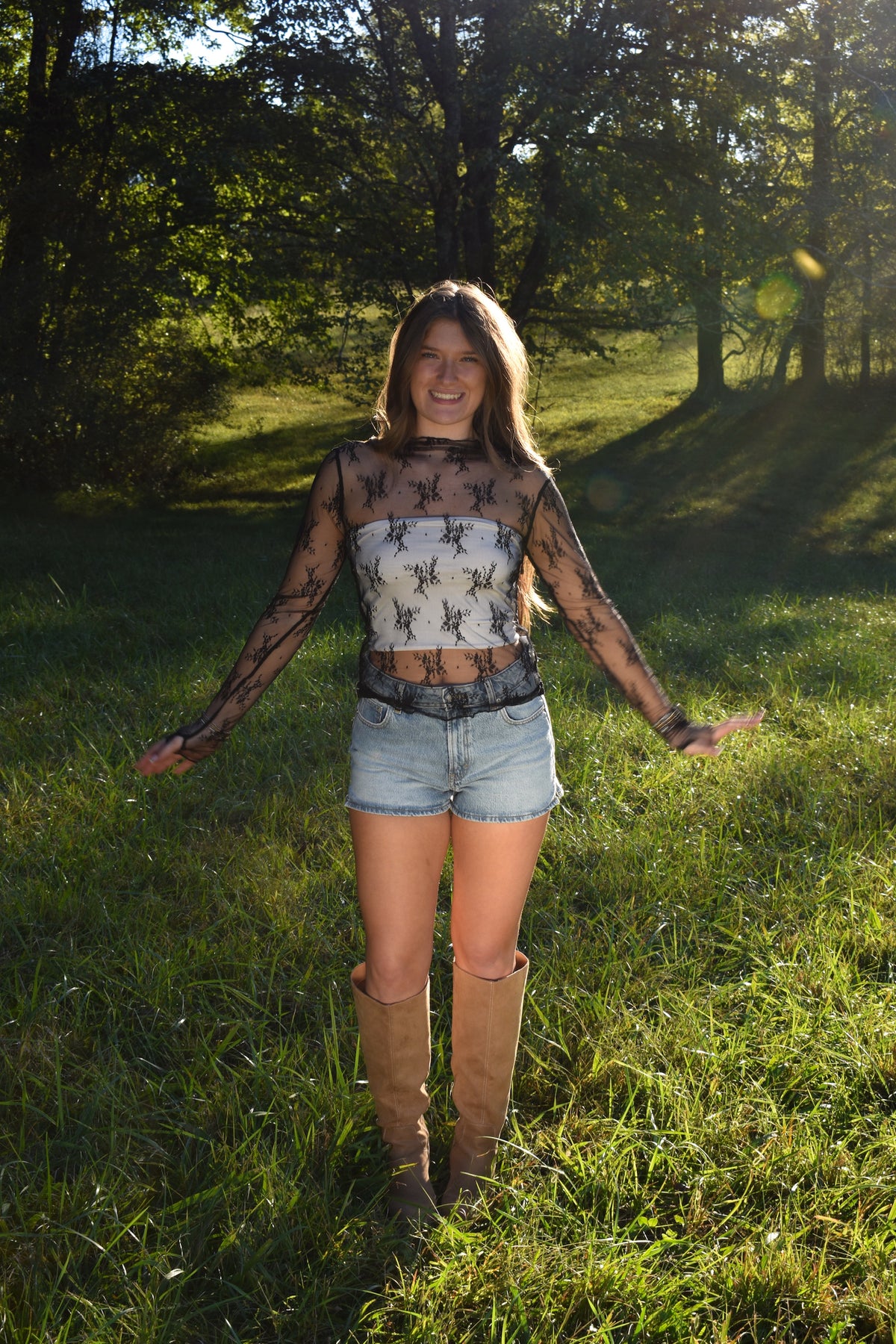 Floral Lace Embroidered Top