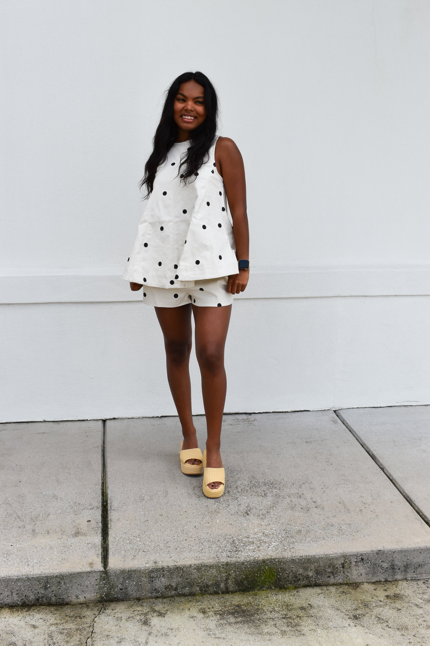 Sally Polka Dot Denim Set