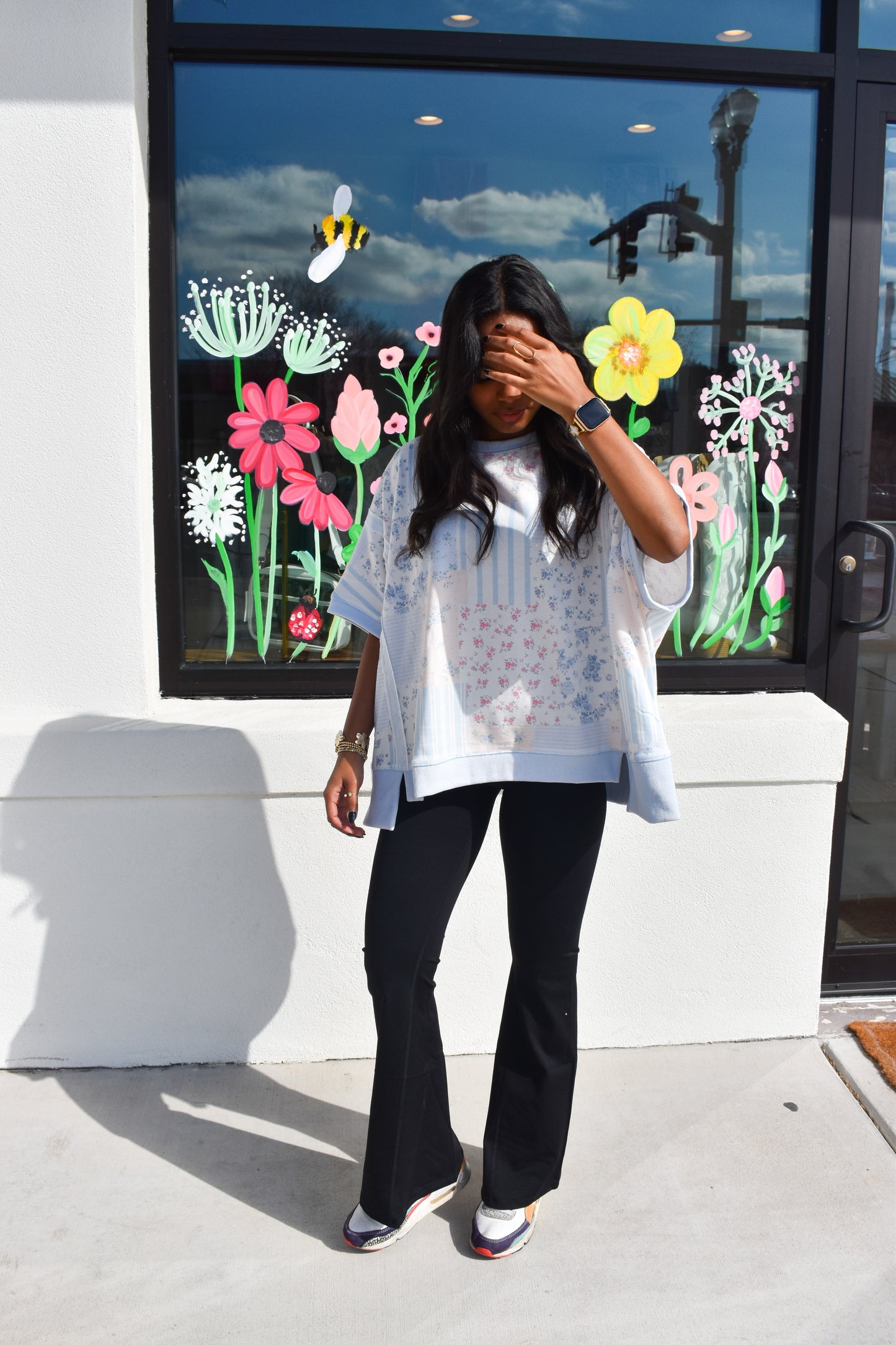 High Waist Crossover Flare Legging