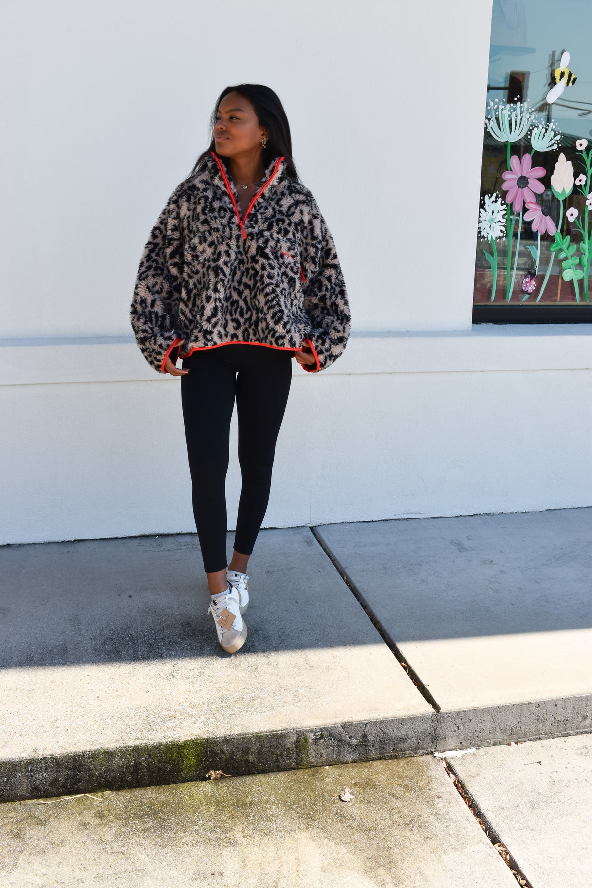*12/30 PREORDER* Leopard Half Zip Front Pullover Jacket