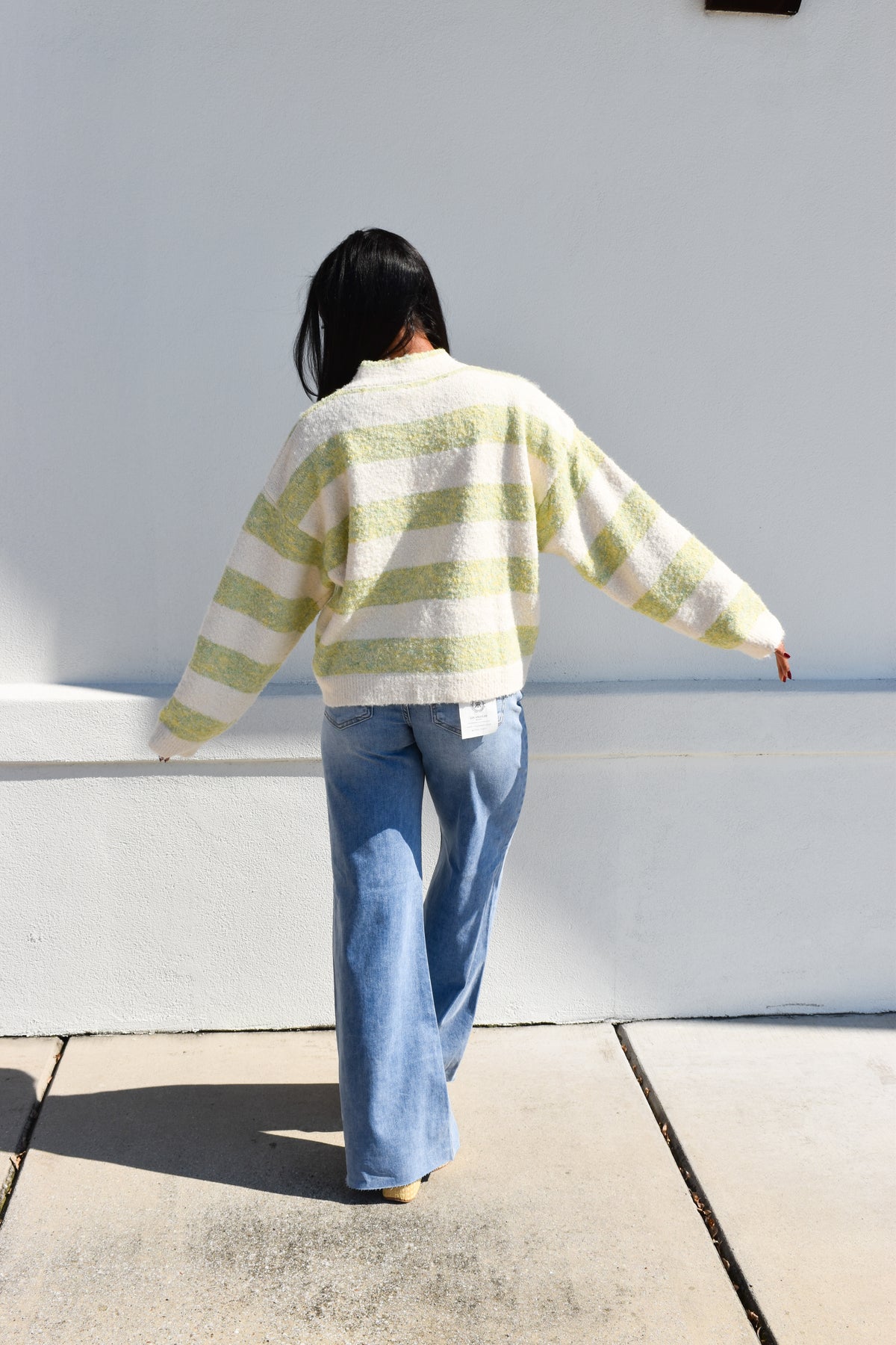 Sage & Sweet Striped Cardigan