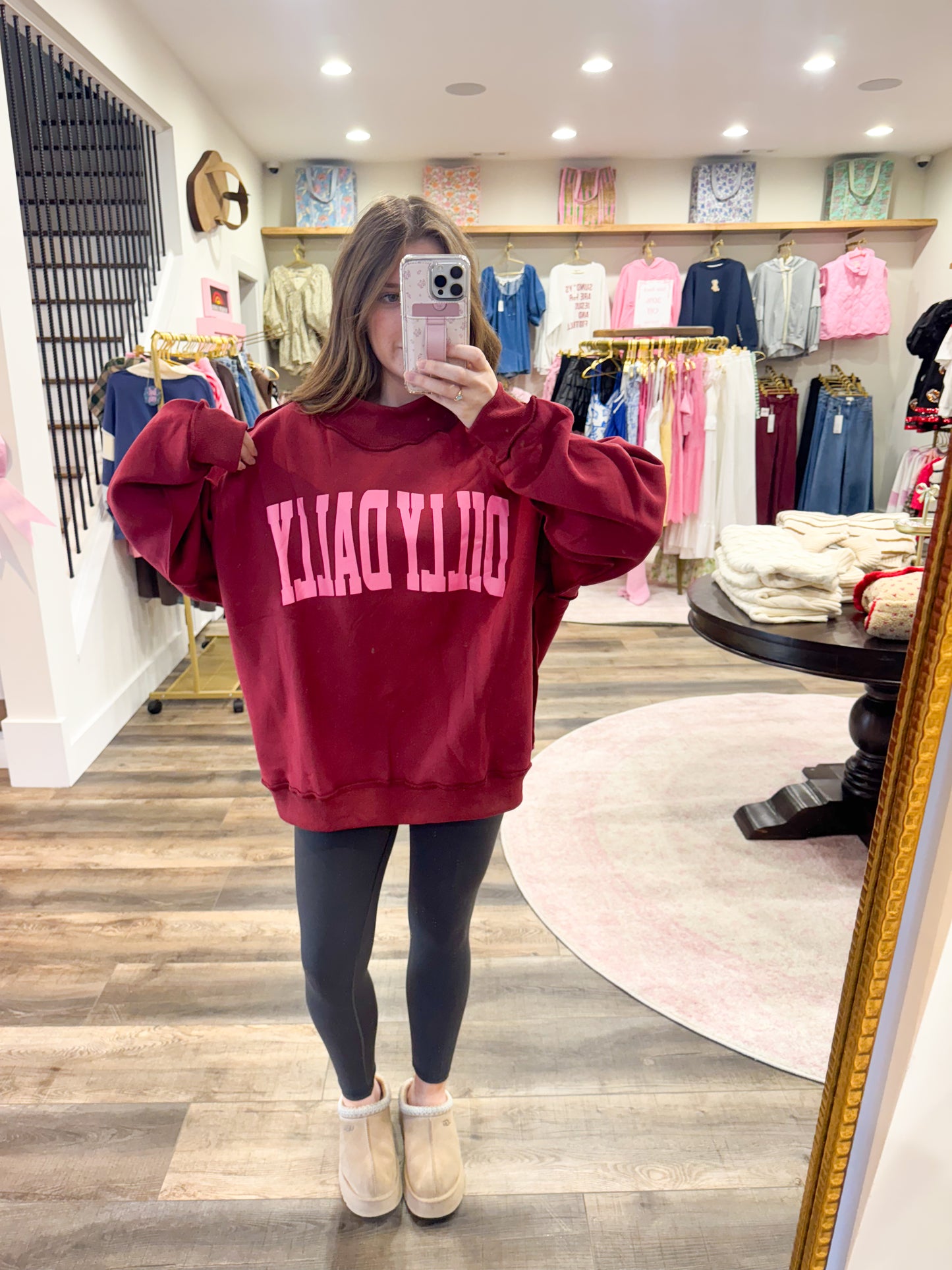 Dilly Dally Mockneck: Pink
