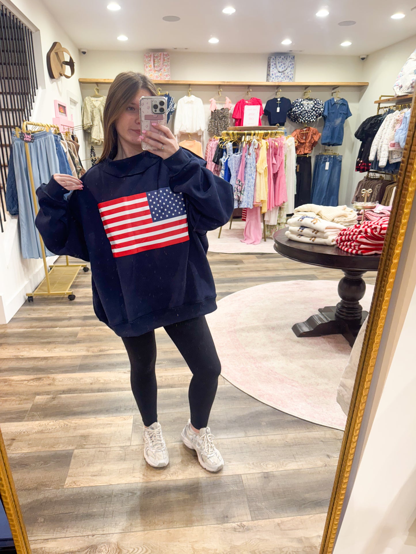 USA/Flag Reversible Mockneck