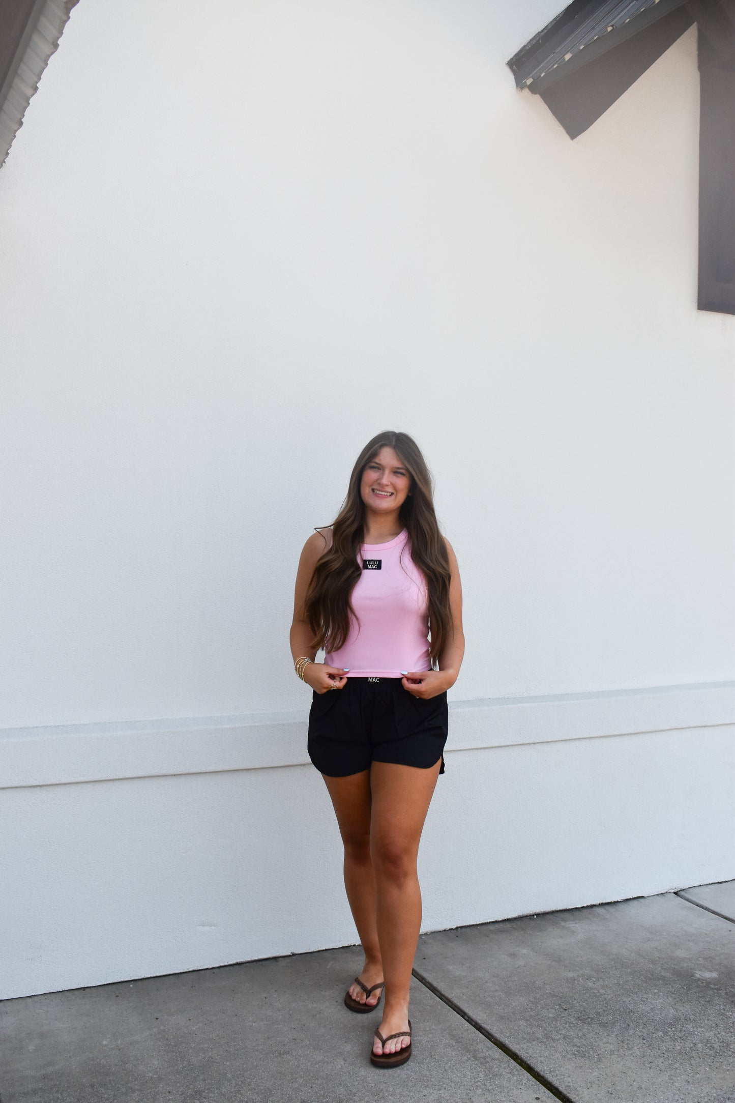 LULU MAC Solid Tank Top: Light Pink