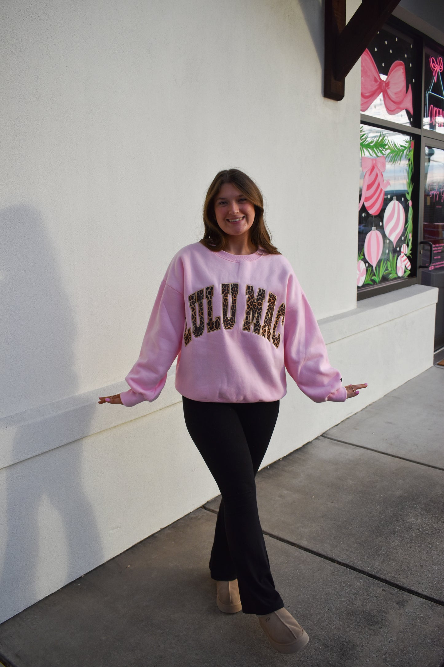Leopard Lulu Mac Pink Sweatshirt