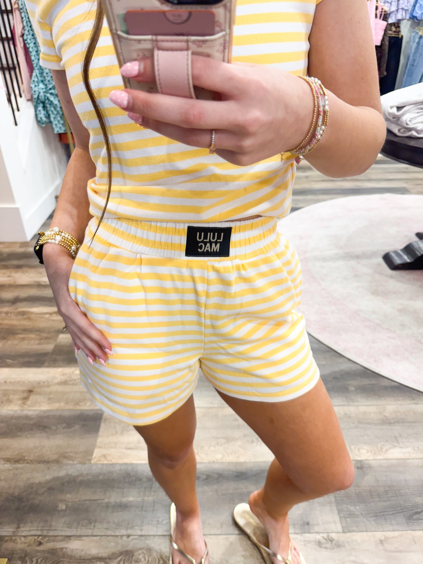 Stripe Shorts: Yellow