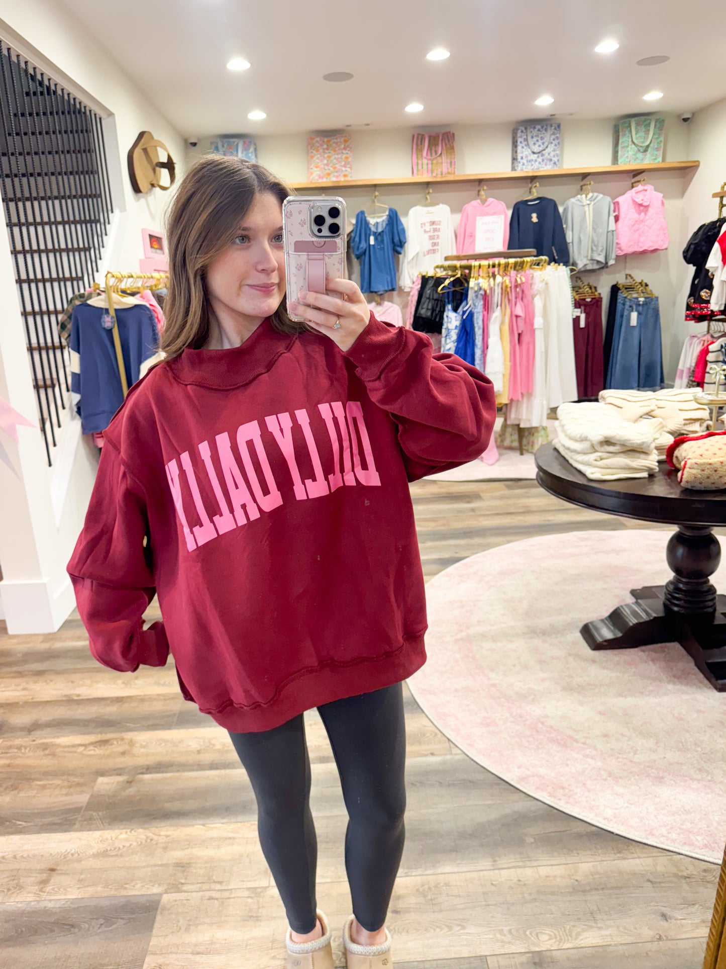 Dilly Dally Mockneck: Pink