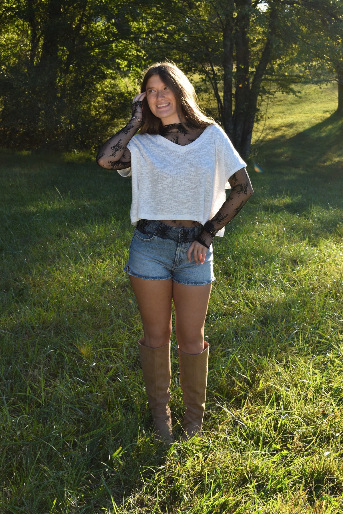 Floral Lace Embroidered Top
