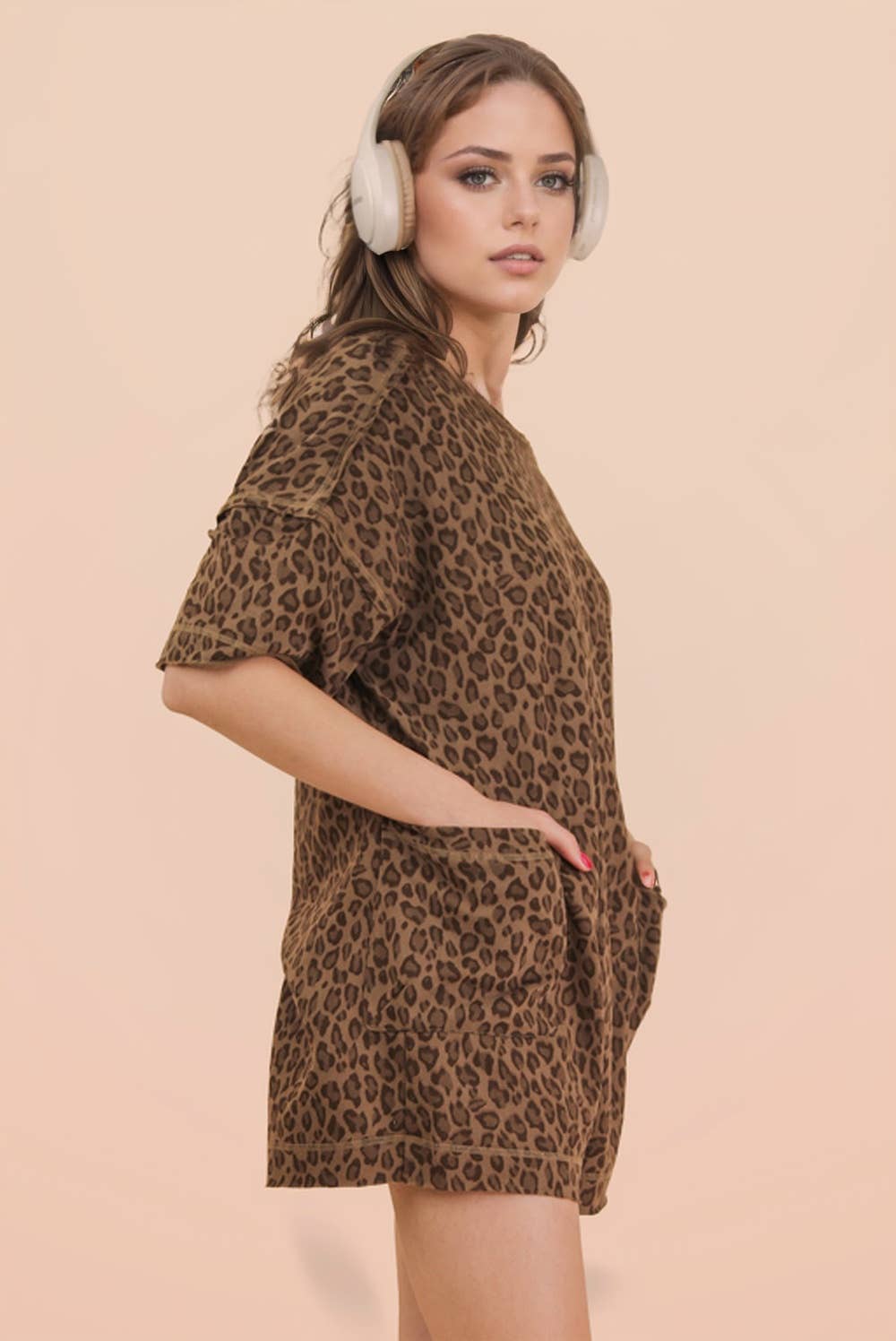 Leopard Casual  Comfy Romper
