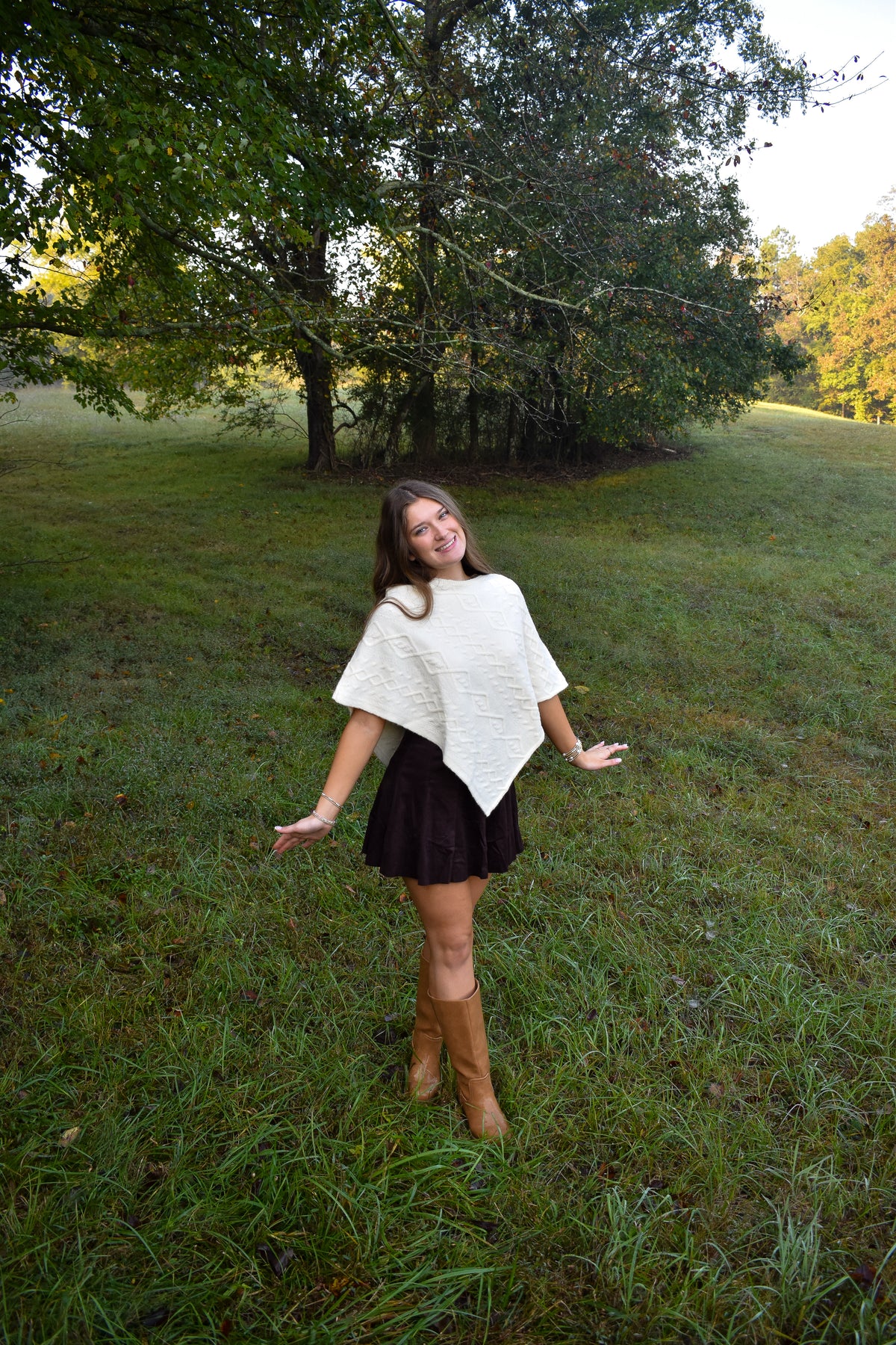 High-Waist Paneled Flare Mini Skirt