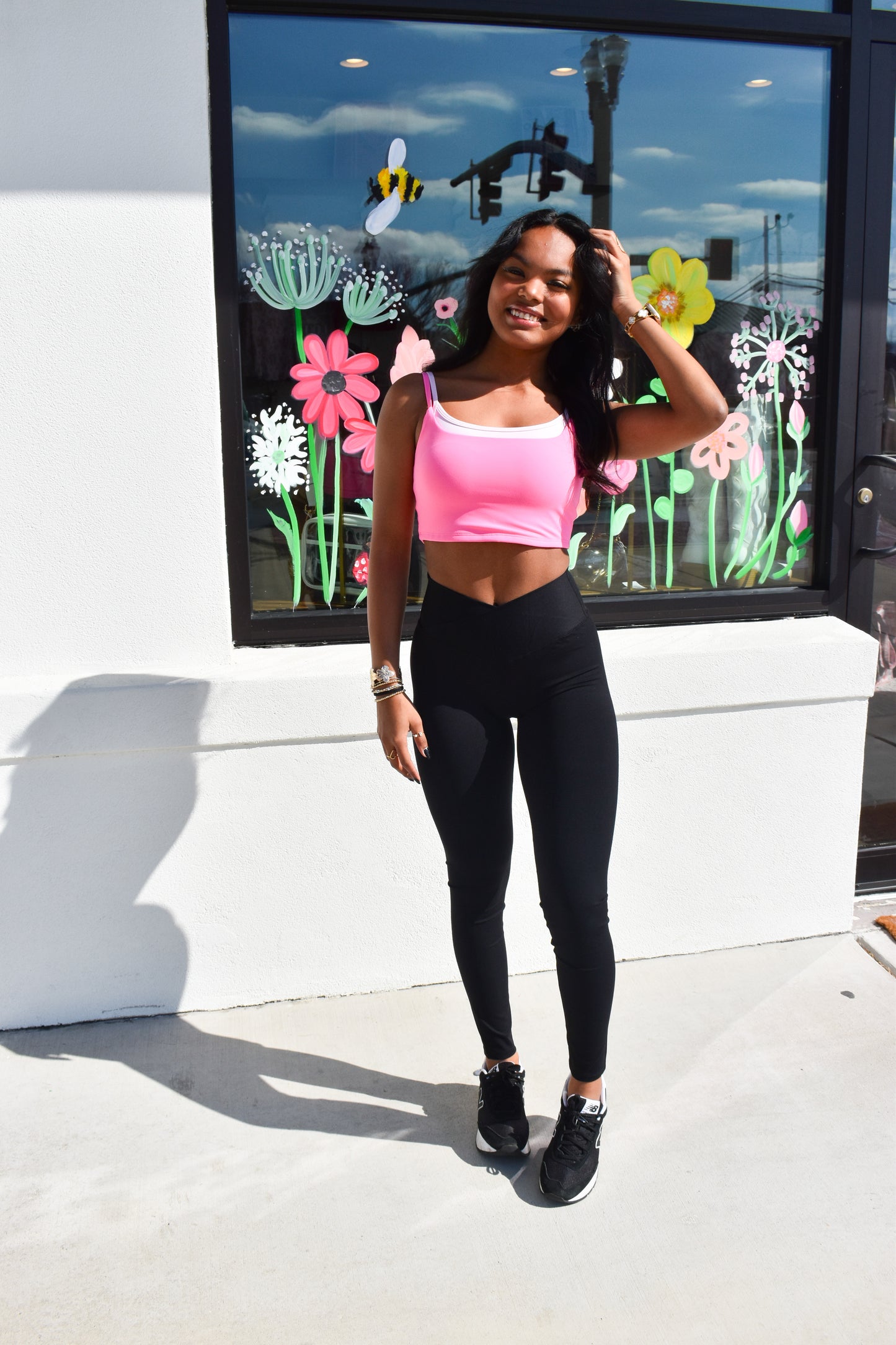 Pink Double Layered Tank Top