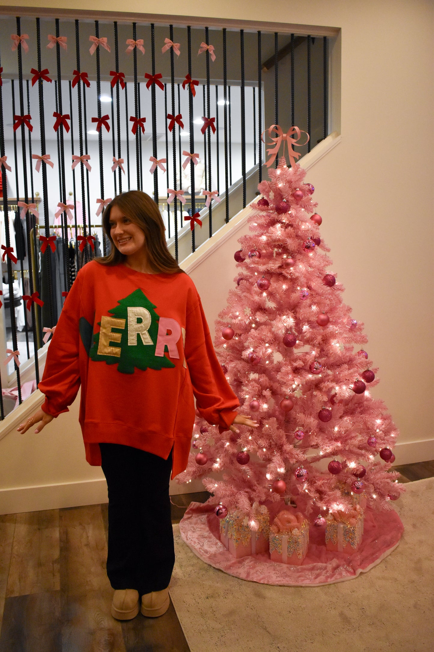 Merry Sweatshirt W/ Christmas Tree