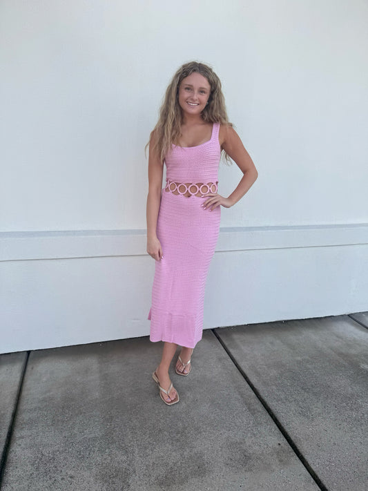 Alana Crochet Dress W/ Cutout