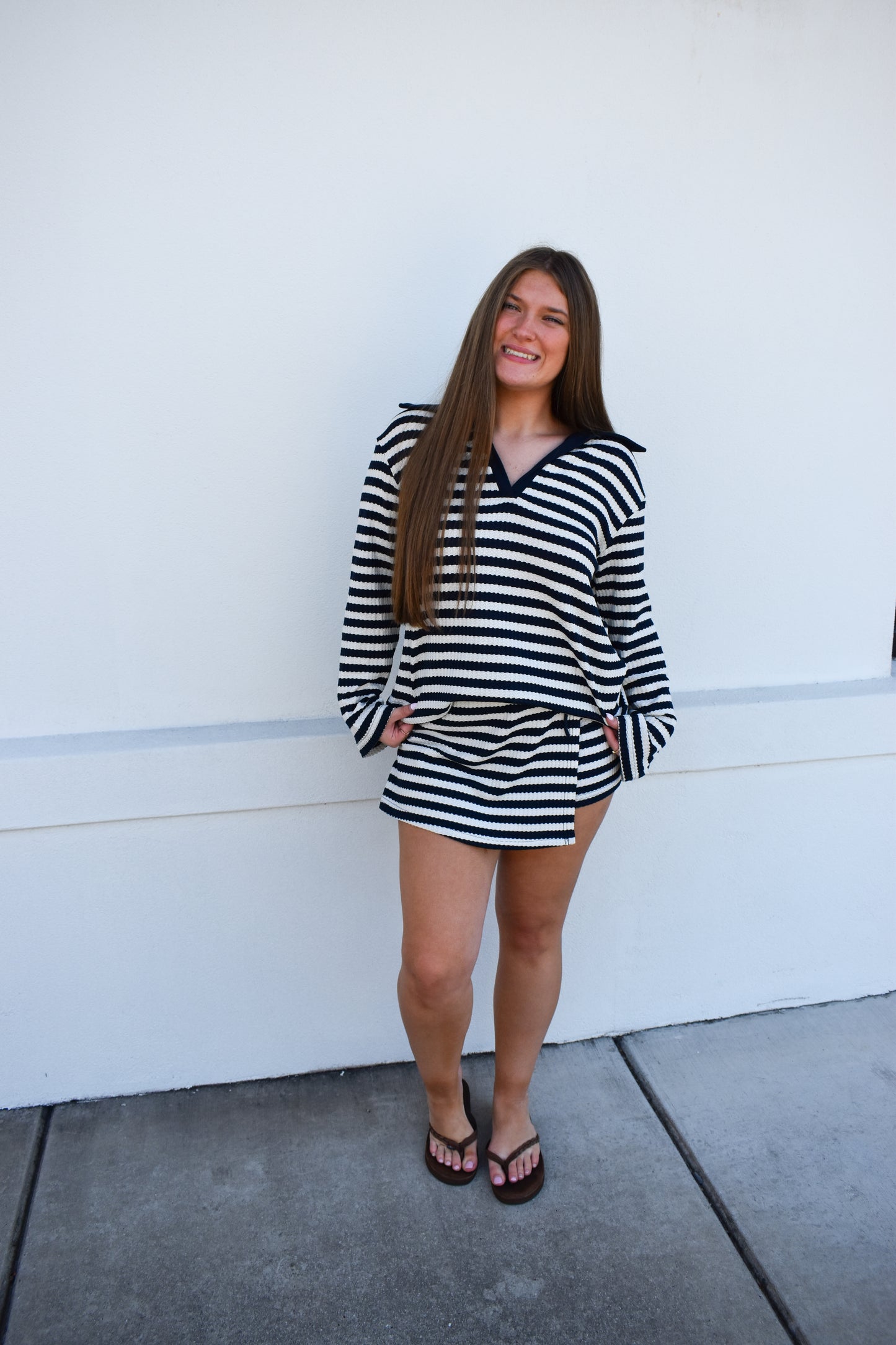 Courtney Set W/ Collared Top & Skort