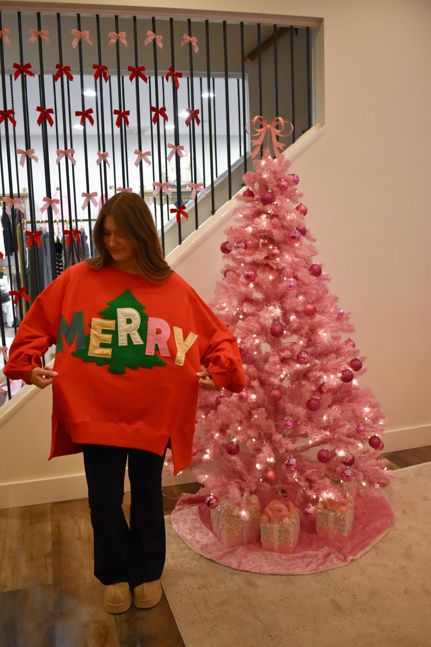 Merry Sweatshirt W/ Christmas Tree