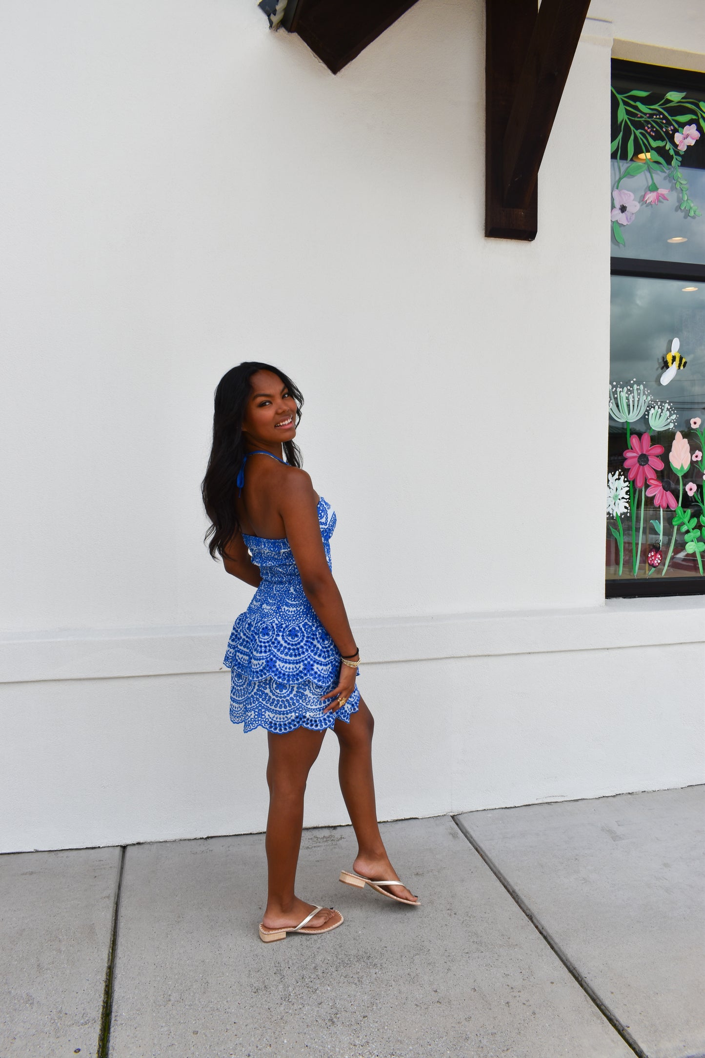Savannah Smocked Ruffle Mini Dress