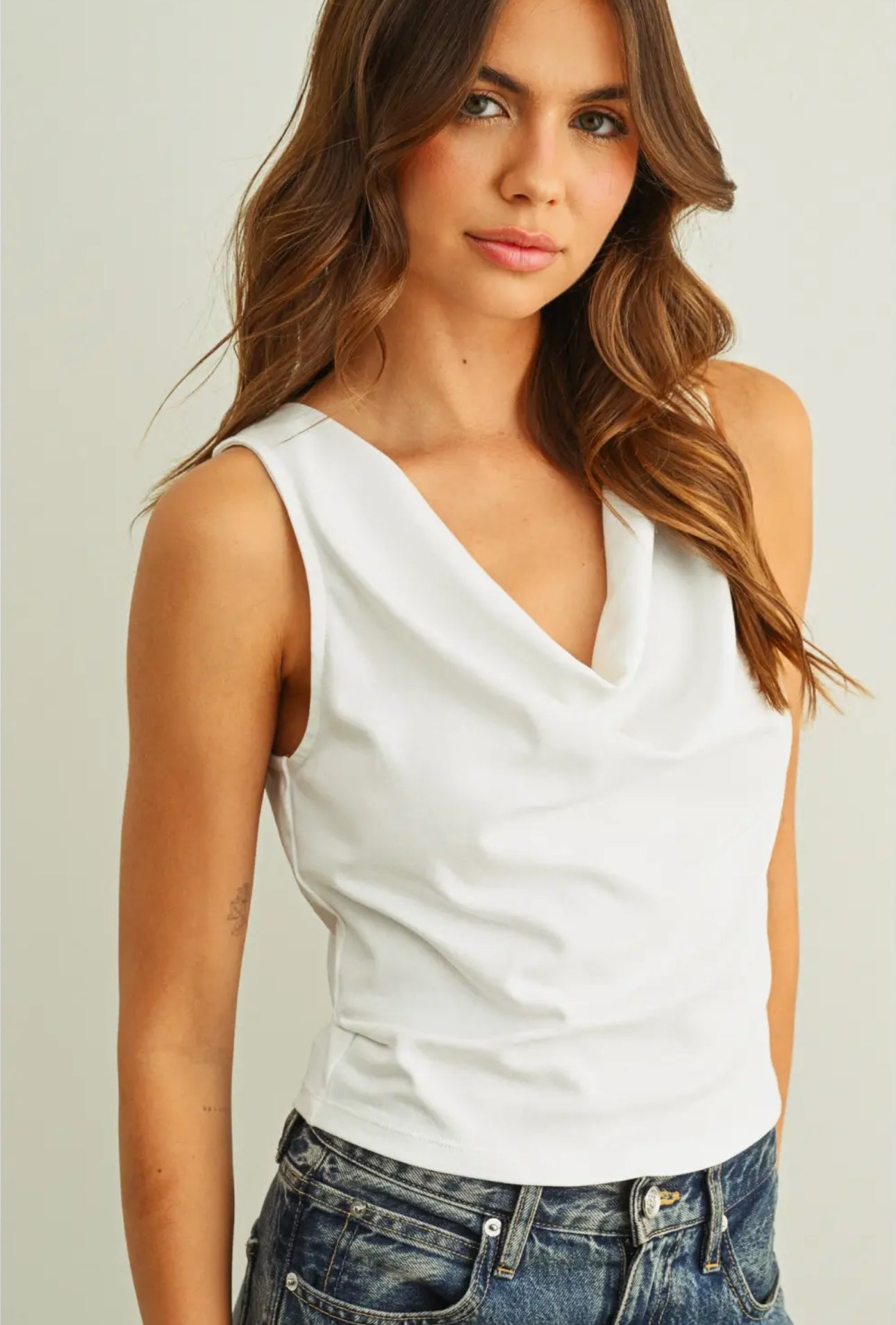 Cowl Back Detail Top