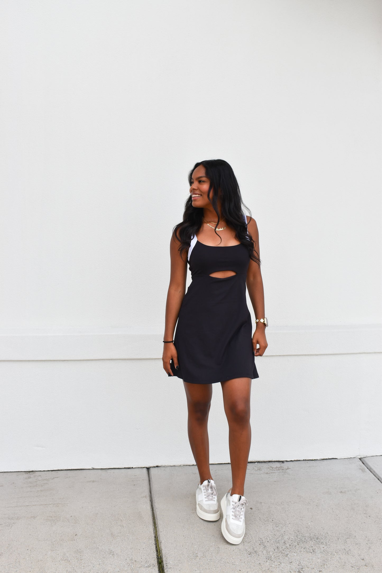 Sculpted Cutout Exercise Dress