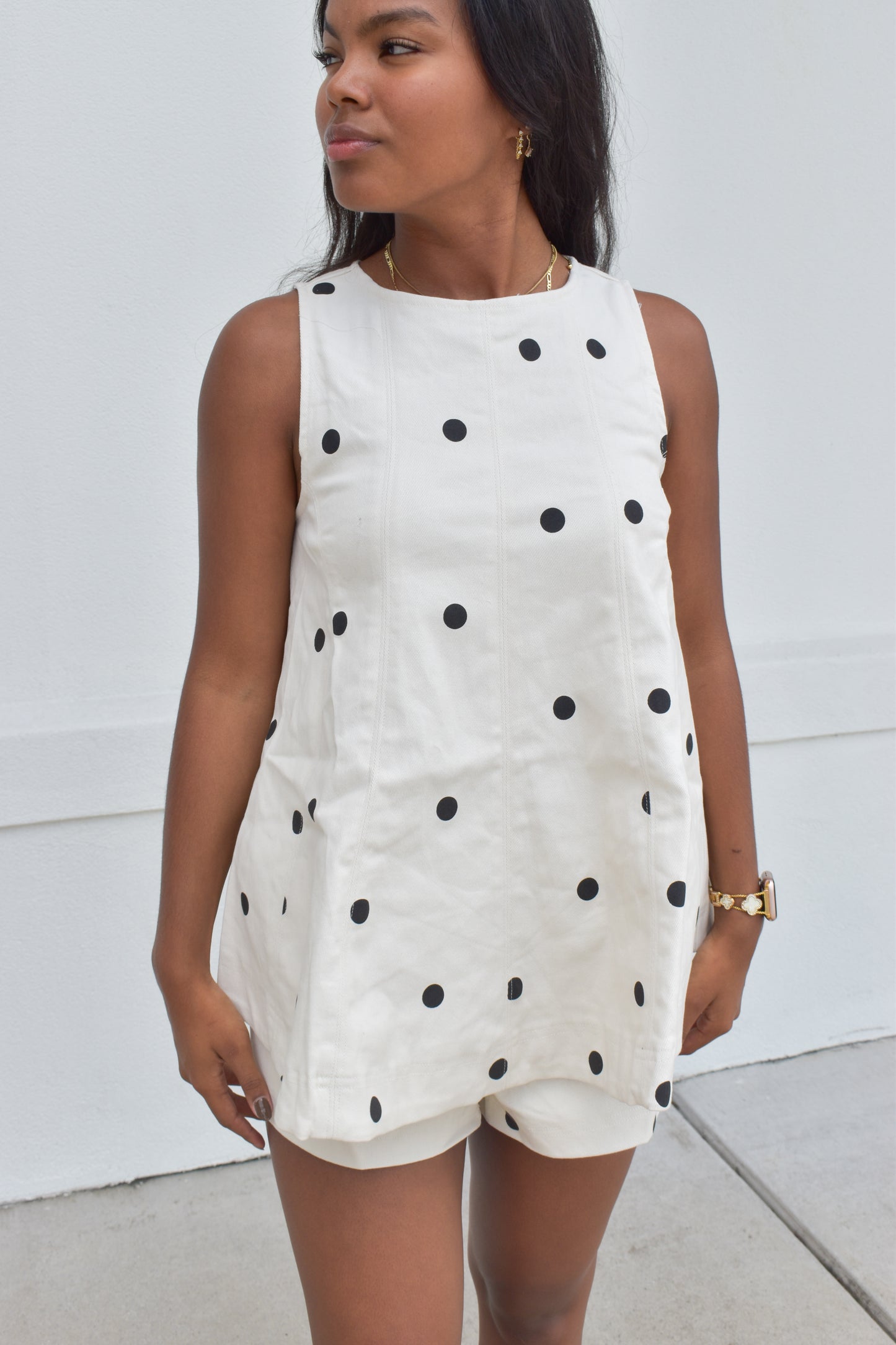 Sally Polka Dot Denim Set