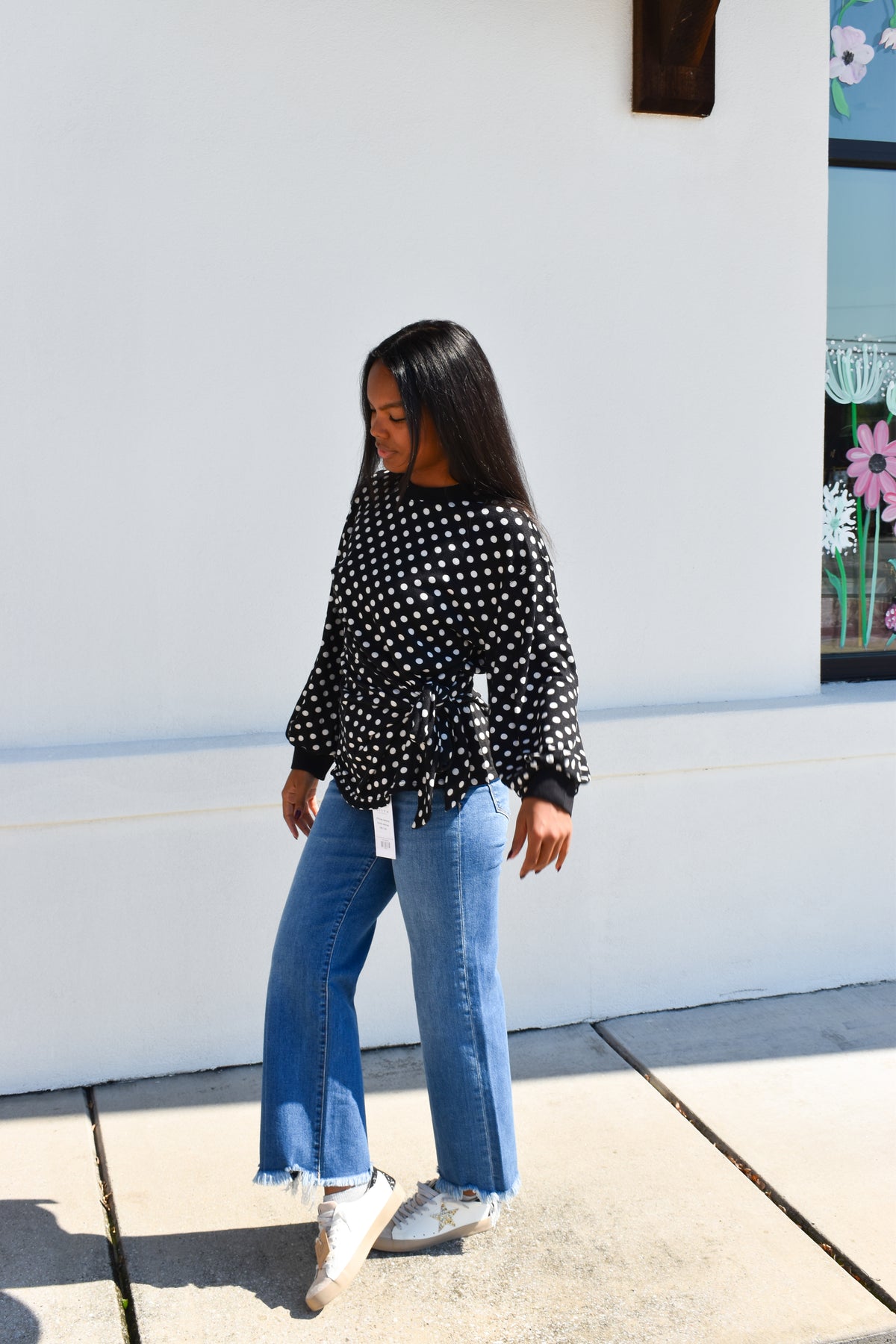 Polka Dot Tie Top