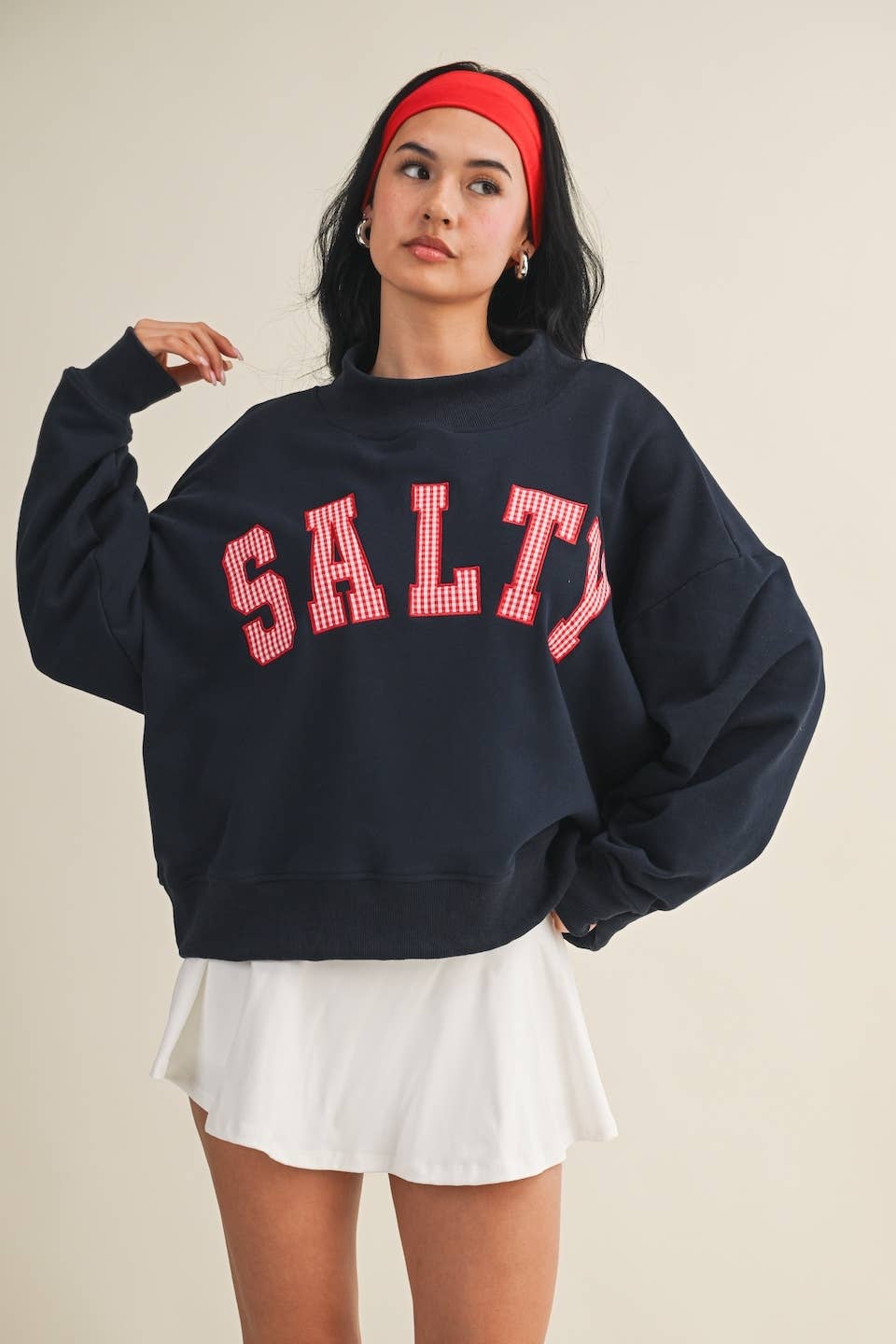 Salty Mock Neck Sweatshirt